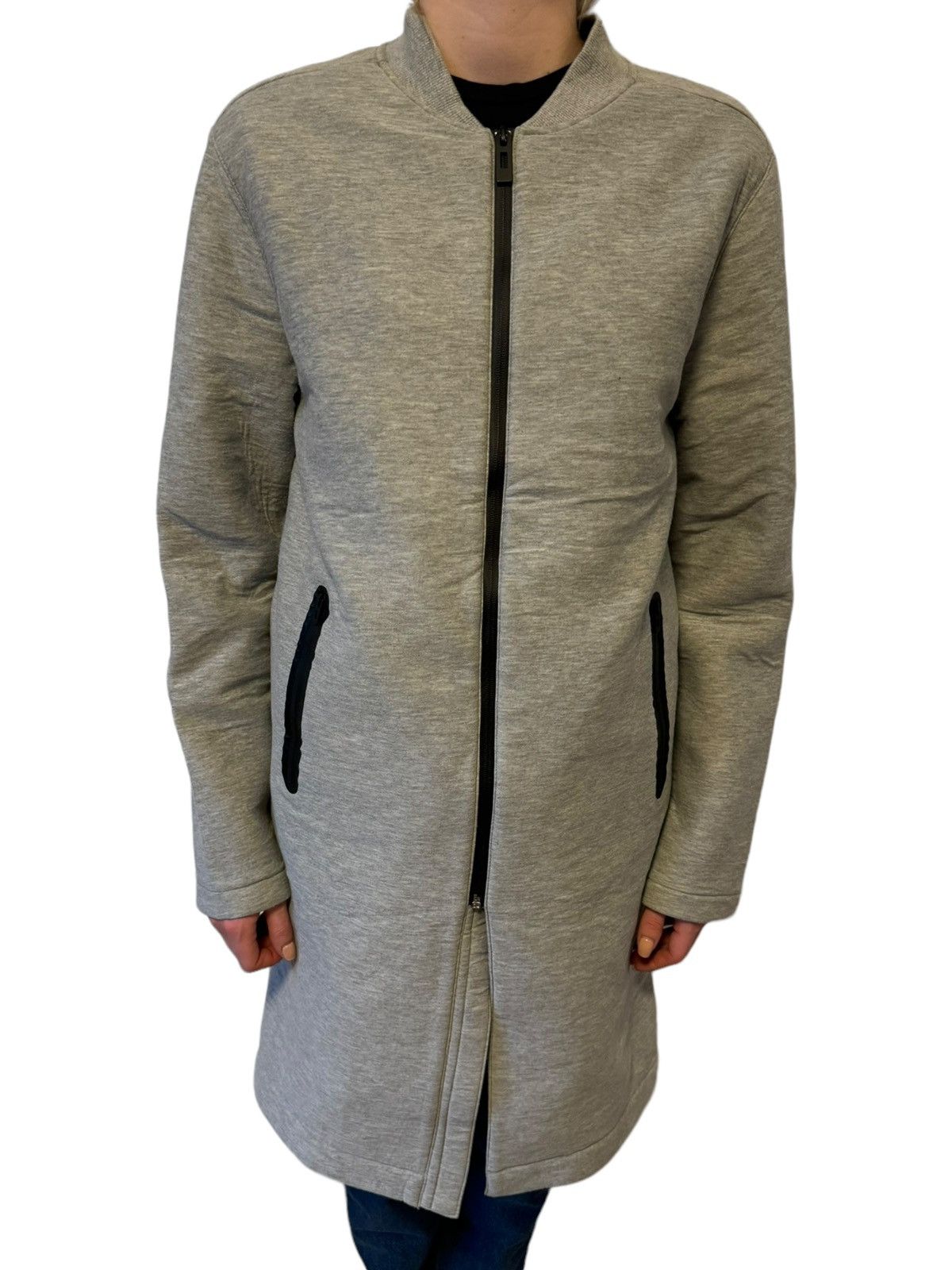 image of Han Kjobenhavn Han Kjøbenhavn Track Jersey Sweat Ladies Coat Jacket Medium in Grey, Women's