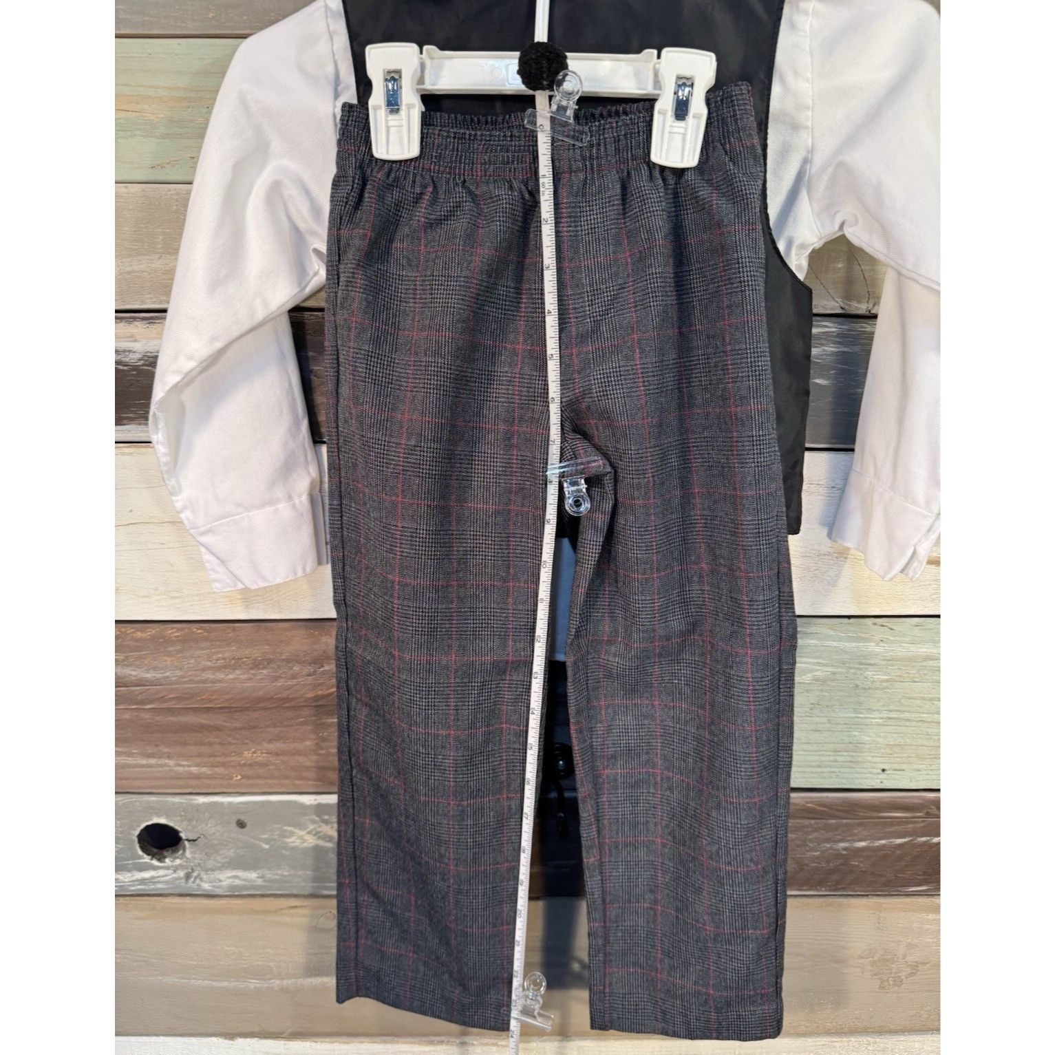 Nautica NAUTICA Boys Long Sleeve 4 Pc White, Red & Gray Dress Pant S Size US XS / EU 42 / 0 - 9 Thumbnail