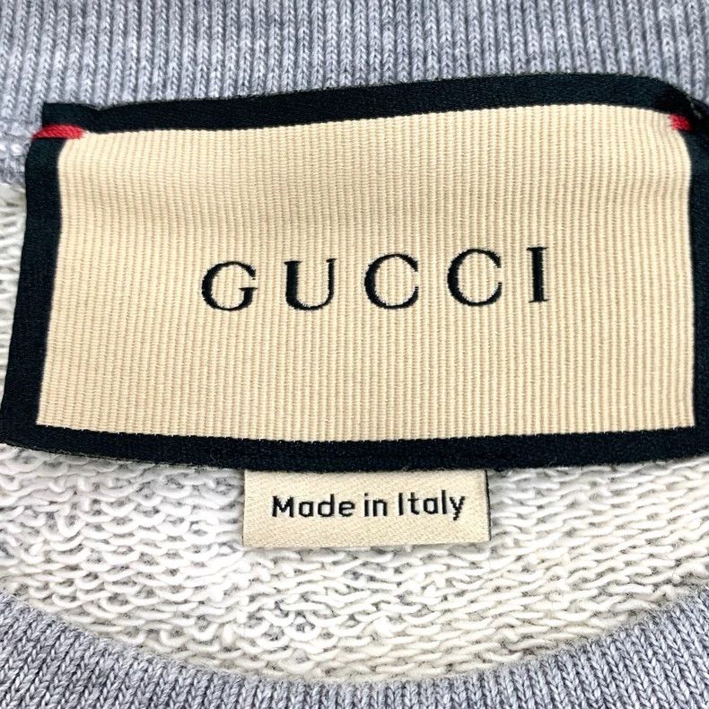Gucci Gucci Gray rhinestone cotton round-neck long-sleeved sweats Size M / US 6-8 / IT 42-44 - 5 Thumbnail