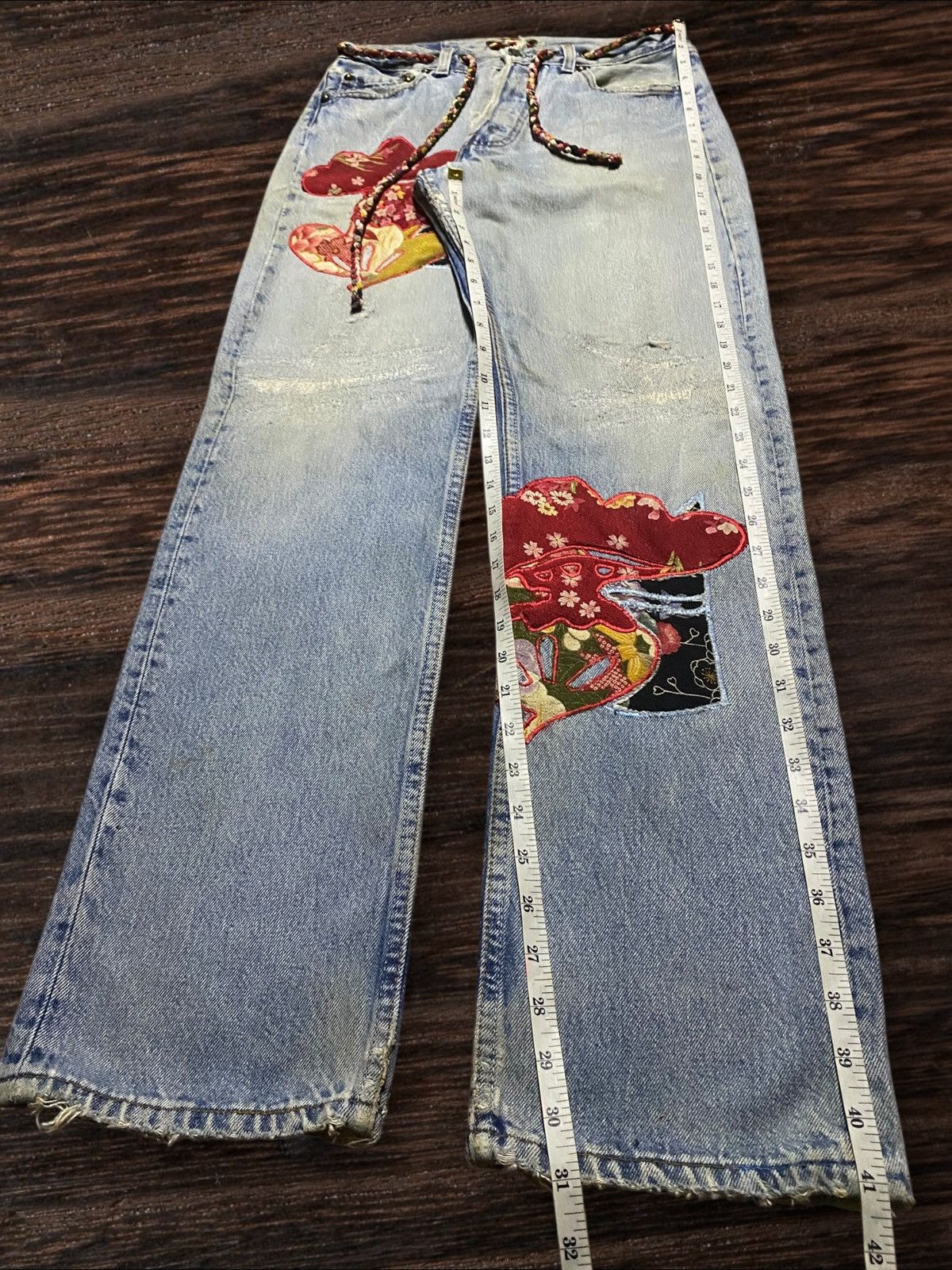 Kapital Vintage Japanese Brand Embroidery Diary Streetwear Jeans Size US 29 - 22 Thumbnail