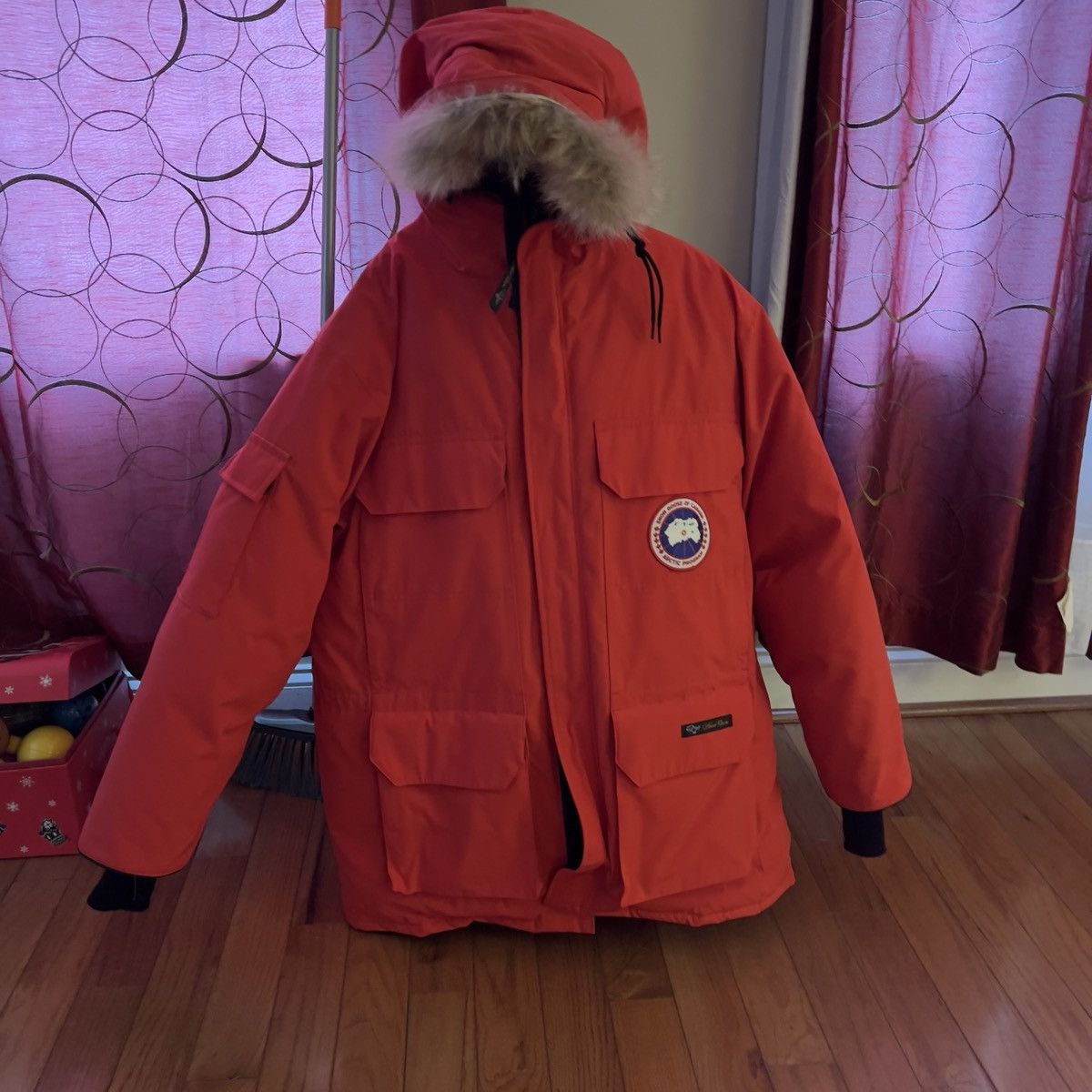 image of Canada Goose Parka Jacket in Red, Men's (Size XL)