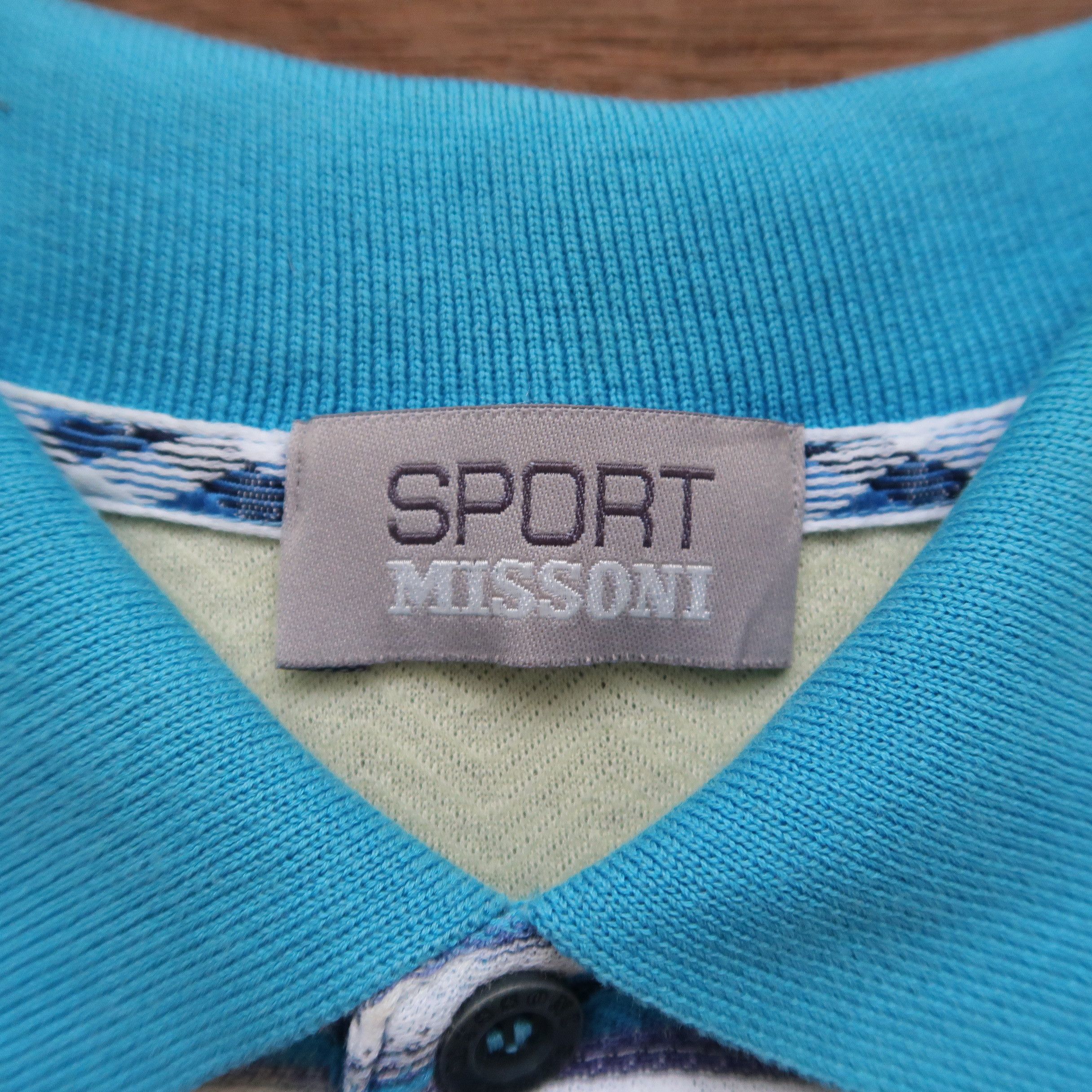 Missoni Vintage 90s Missoni Sport Psychedelic Polo Shirt Size US M / EU 48-50 / 2 - 4 Thumbnail