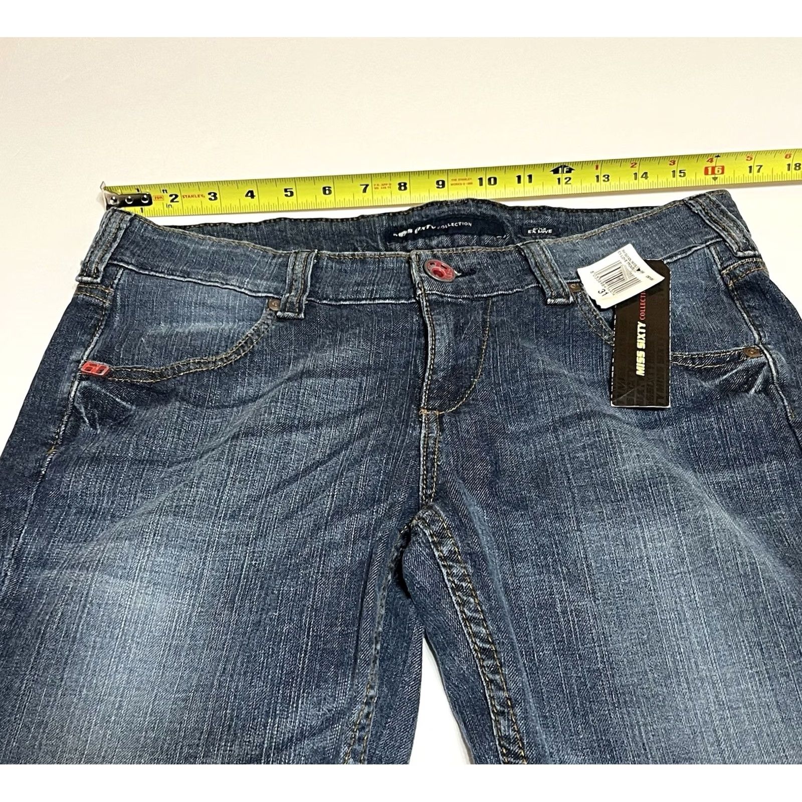 Miss Sixty VINTAGE Miss Sixty Jeans Shirt? No, Jeans. Miss Sixty Jeans 32x31 31x32 Blue Denim Flared NWT Womens Size 24" / US 00 / IT 34 - 3 Thumbnail