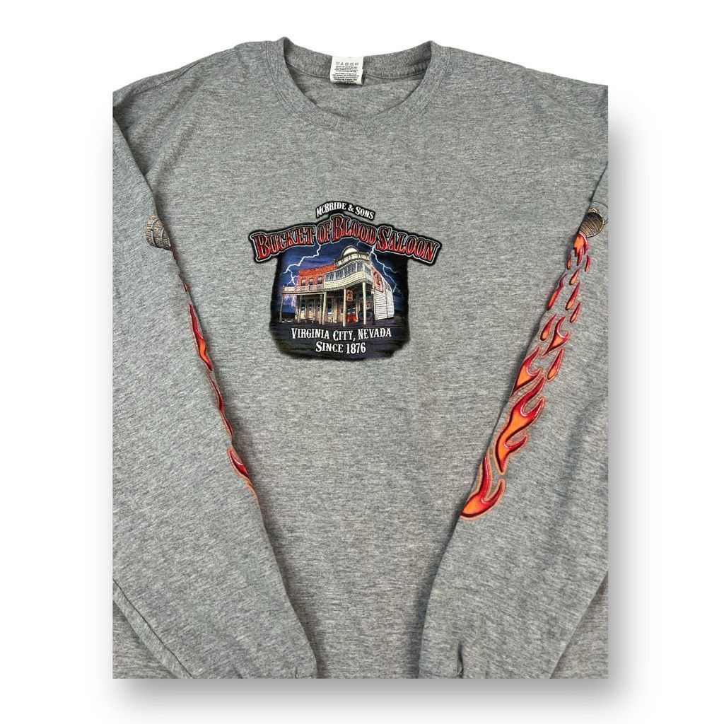 Fruit Of The Loom McBride & Sons Bucket Of Blood Heavy HD Fruit Of The Loom Long Sleeve T-Shirt XL Size US XL / EU 56 / 4 - 4 Thumbnail