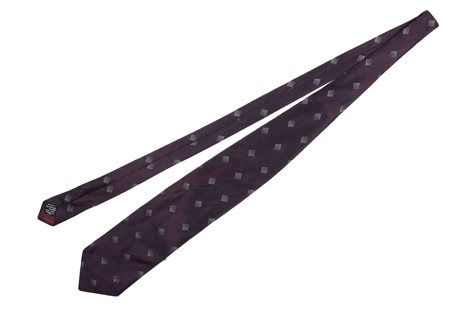 Square Jacquard Silk Tie in Purple