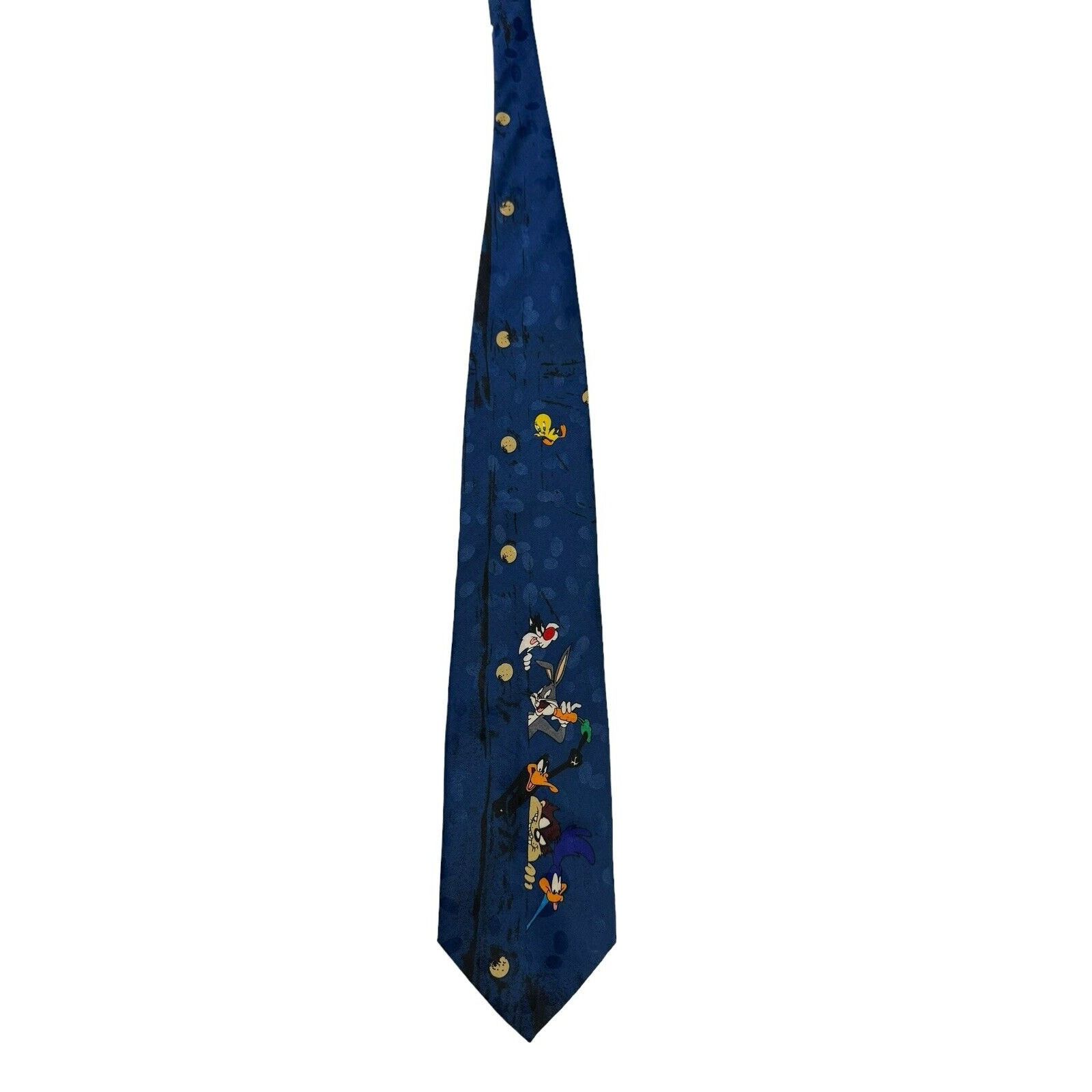 Vintage Looney Tunes Mania Bugs Bunny Road Runner Daffy Necktie Size ONE SIZE - 3 Thumbnail