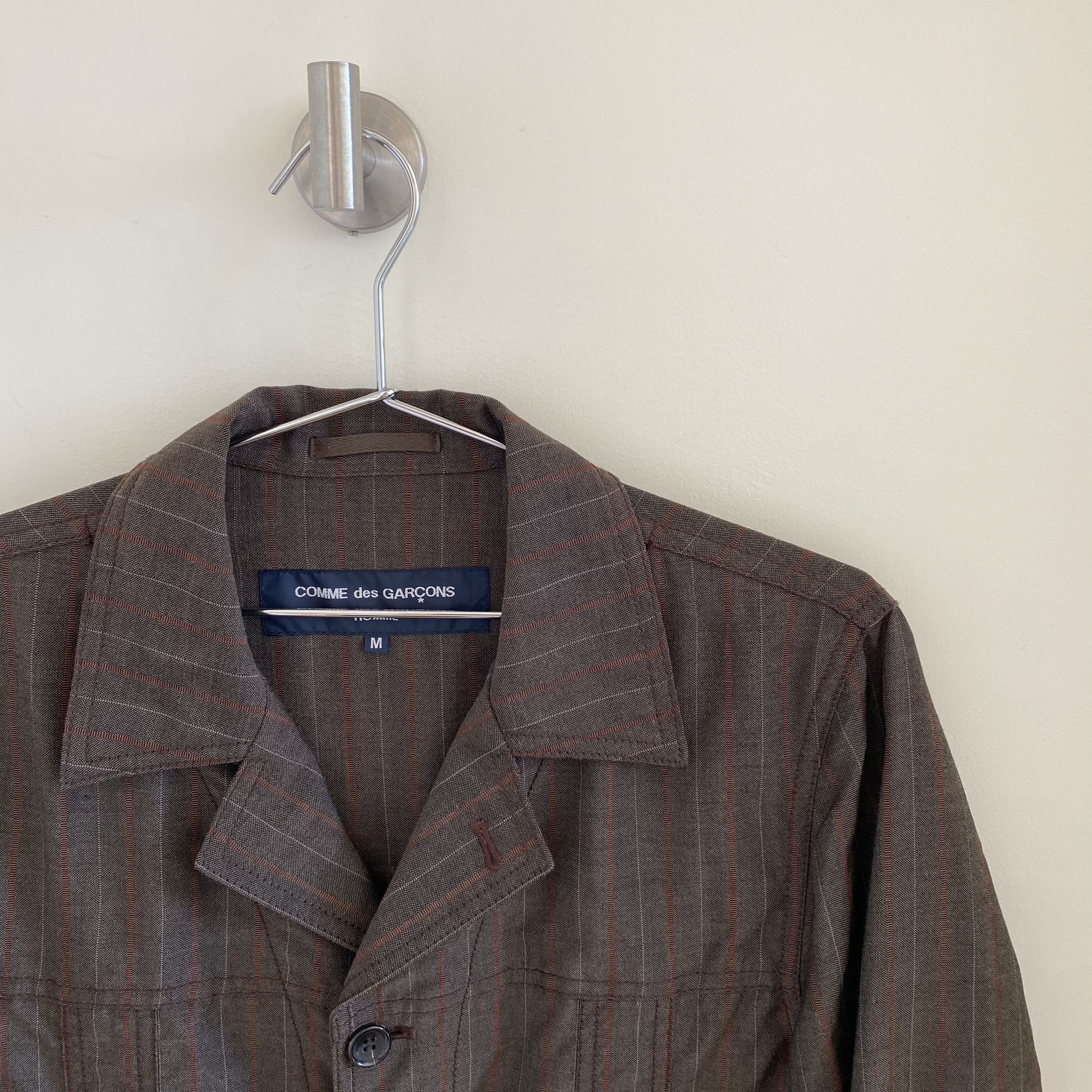 Comme des Garcons × Comme des Garcons Homme Comme des Garcons Homme 2003 Striped Long Overcoat Size US M / EU 48-50 / 2 - 3 Thumbnail