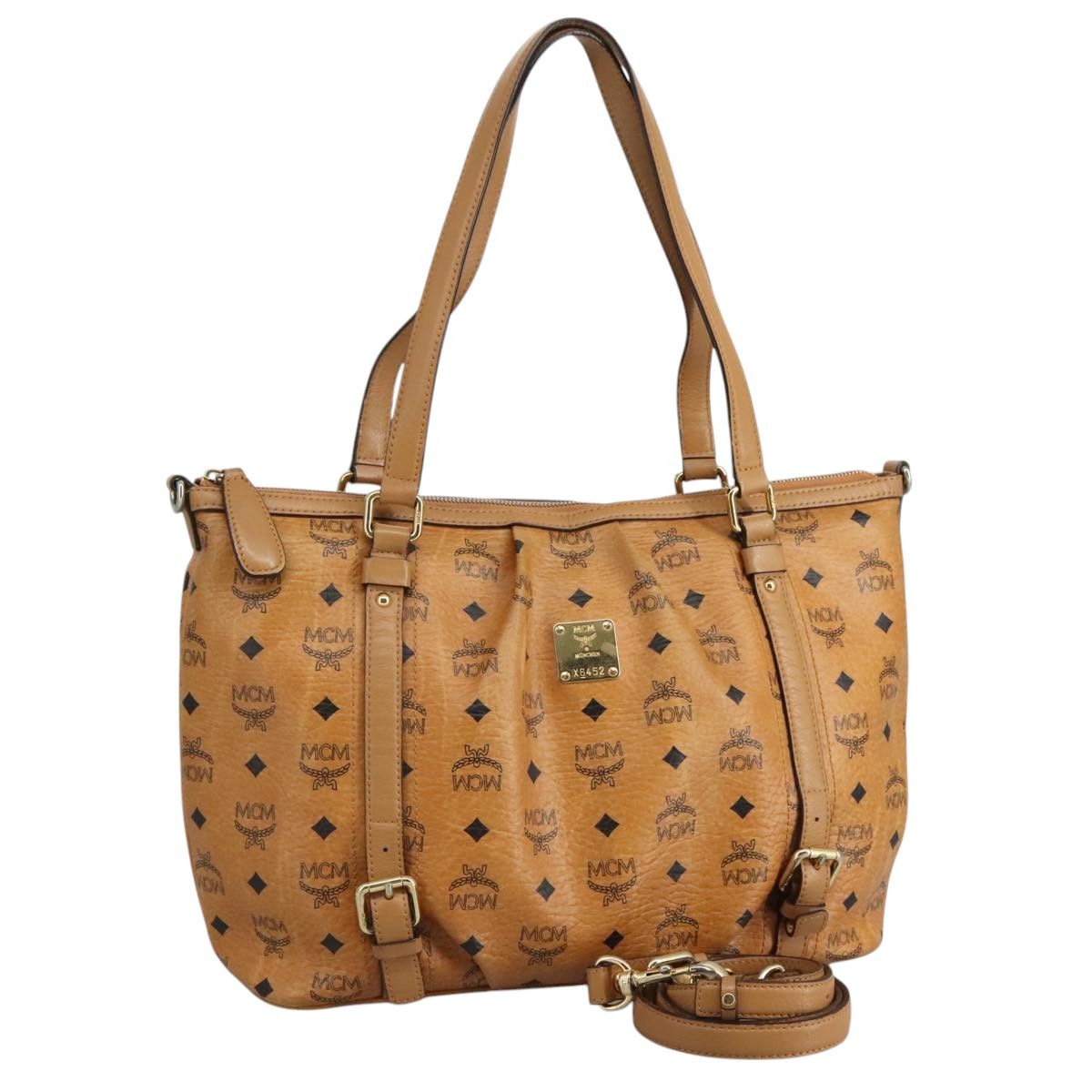 MCM Visetos Brown Canvas Tote Bag (Pre-Owned) Size ONE SIZE - 1 Thumbnail