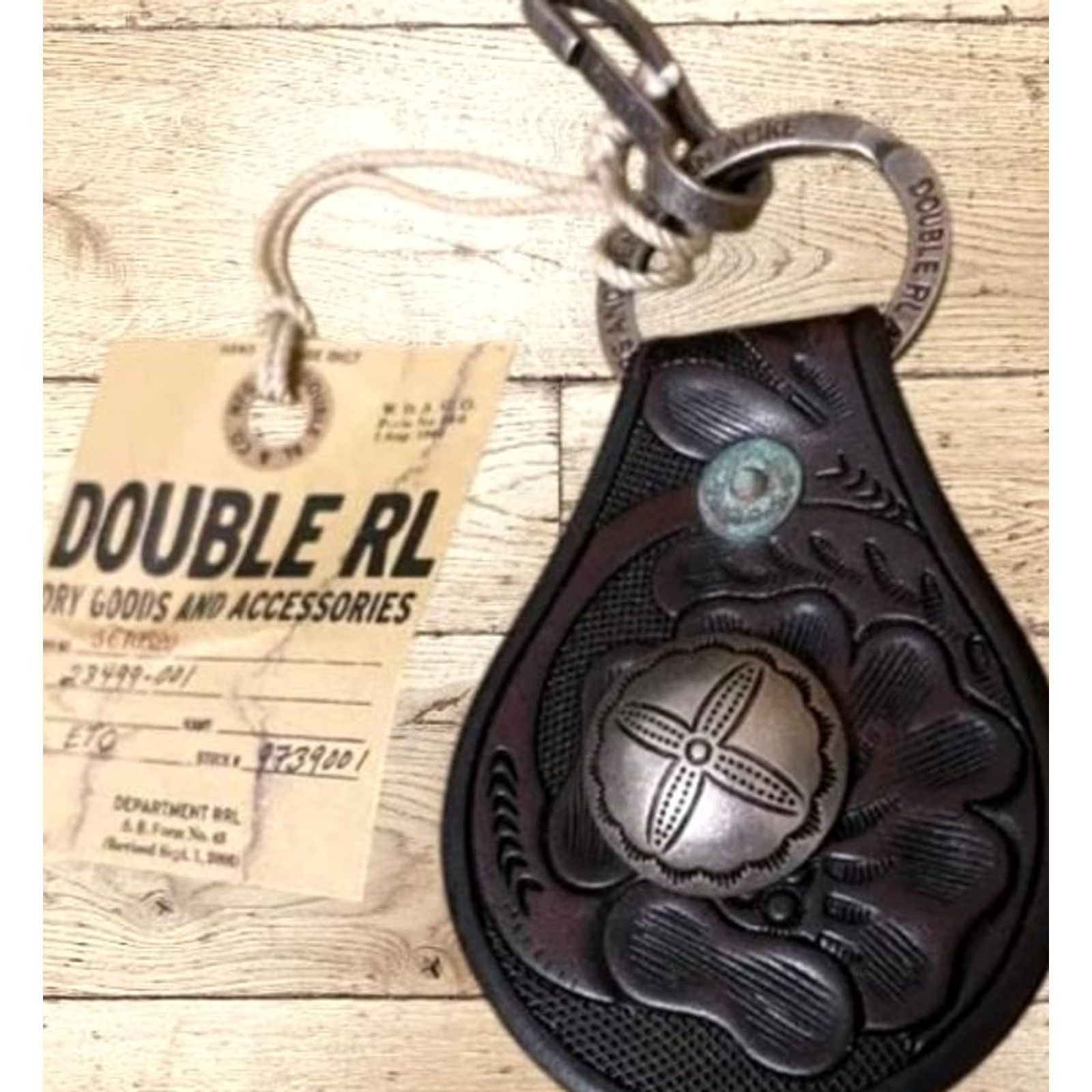 Ralph Lauren VINTAGE RRL Ralph Lauren Leather Key Ring Brown Concho Finished Size ONE SIZE - 5 Thumbnail