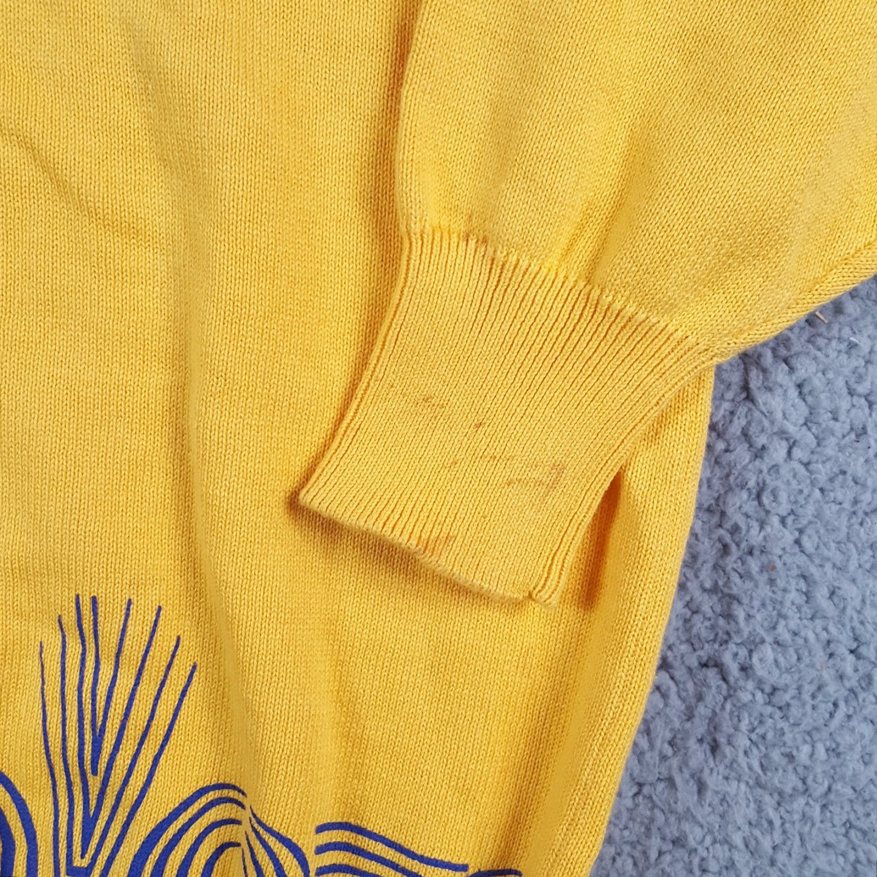 Vintage Vintage Mark Scot Women's Sweater Pullover Long Sleeve Crew Neck Knit Cotton Casual Retro 90s 00s Art Golf Preppy XL Yellow Size XL / US 12-14 / IT 48-50 - 4 Thumbnail