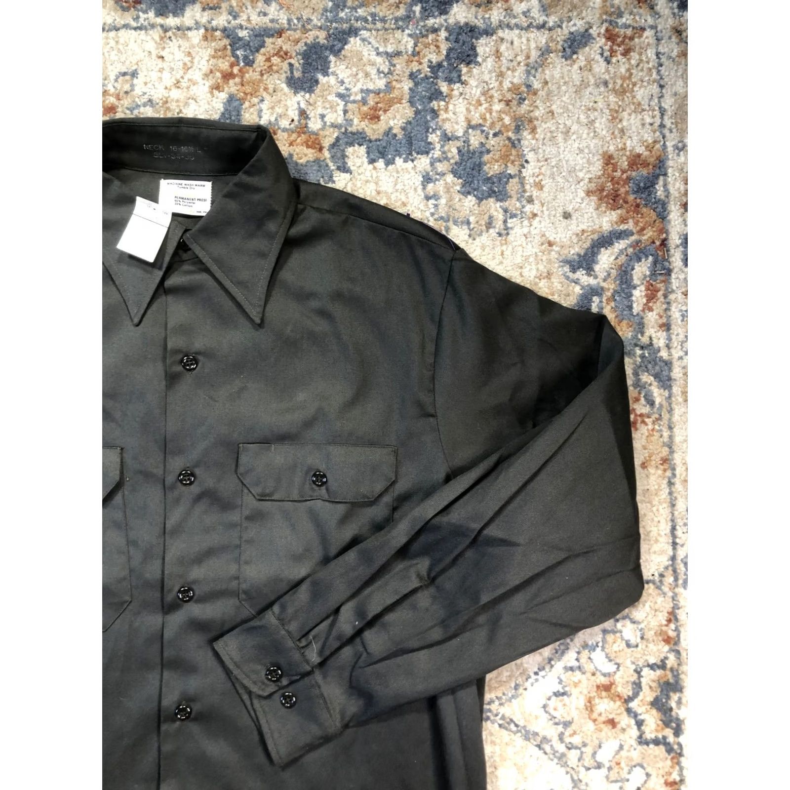 Vintage VINTAGE Big Mac Shirt Mens L Green Twill Long Sleeve Button Up Size US L / EU 52-54 / 3 - 4 Thumbnail
