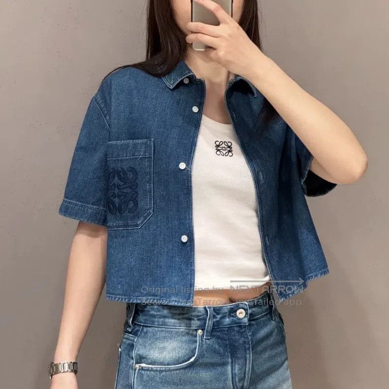 Loewe Loewe 25SS Collar Logo Denim Shirt Size XS / US 0-2 / IT 36-38 - 6 Thumbnail
