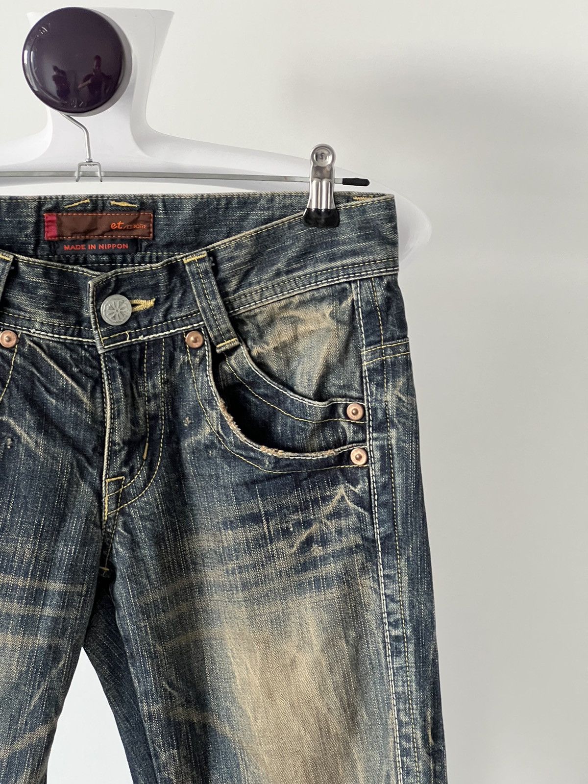 Japanese Brand P627 ET/ET BOITE FLARED DENIM MADE IN JAPAN Size US 30 / EU 46 - 6 Thumbnail
