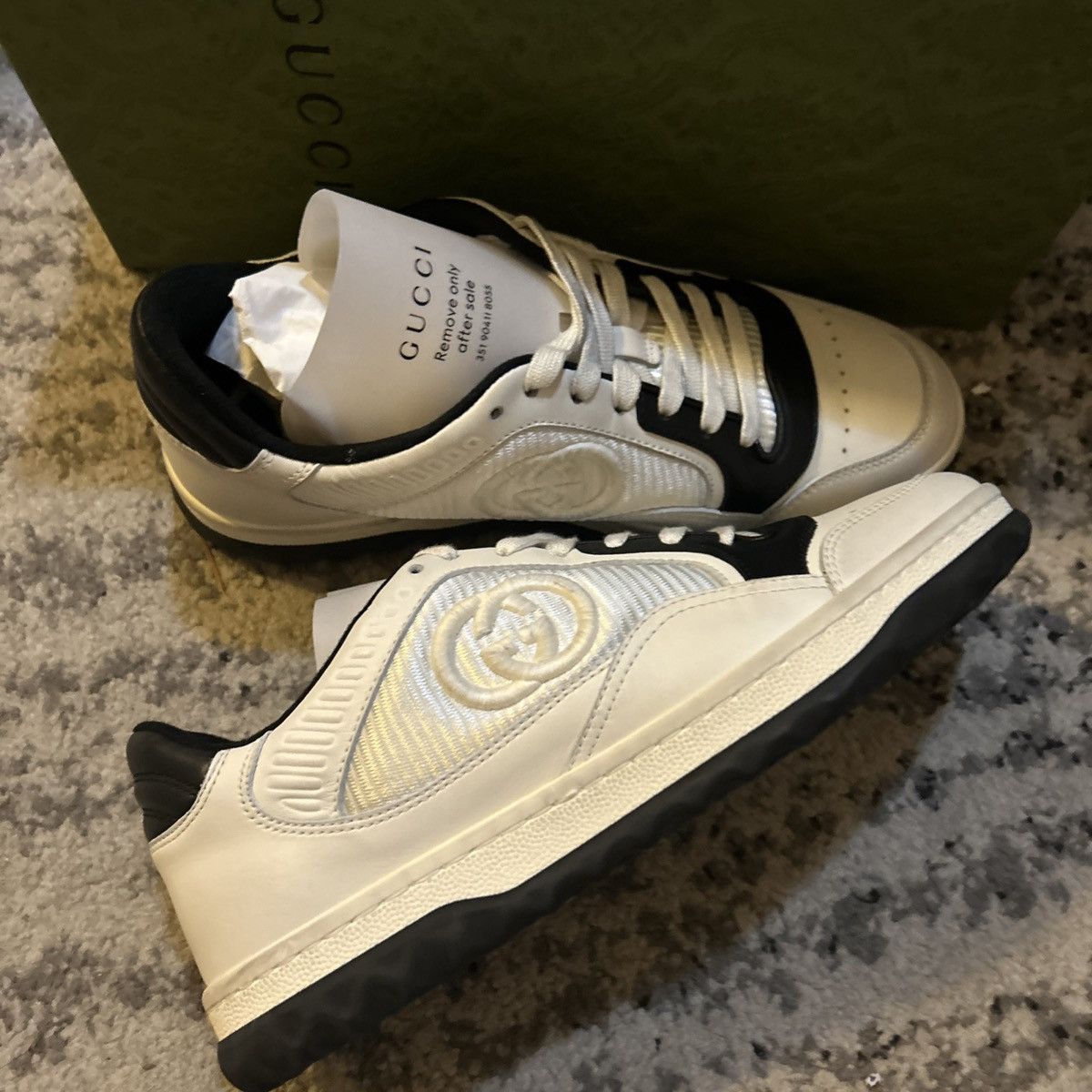 Gucci Gucci Mac80 Sneaker Off White Black size 37 Size US 7 / IT 37 - 3 Thumbnail