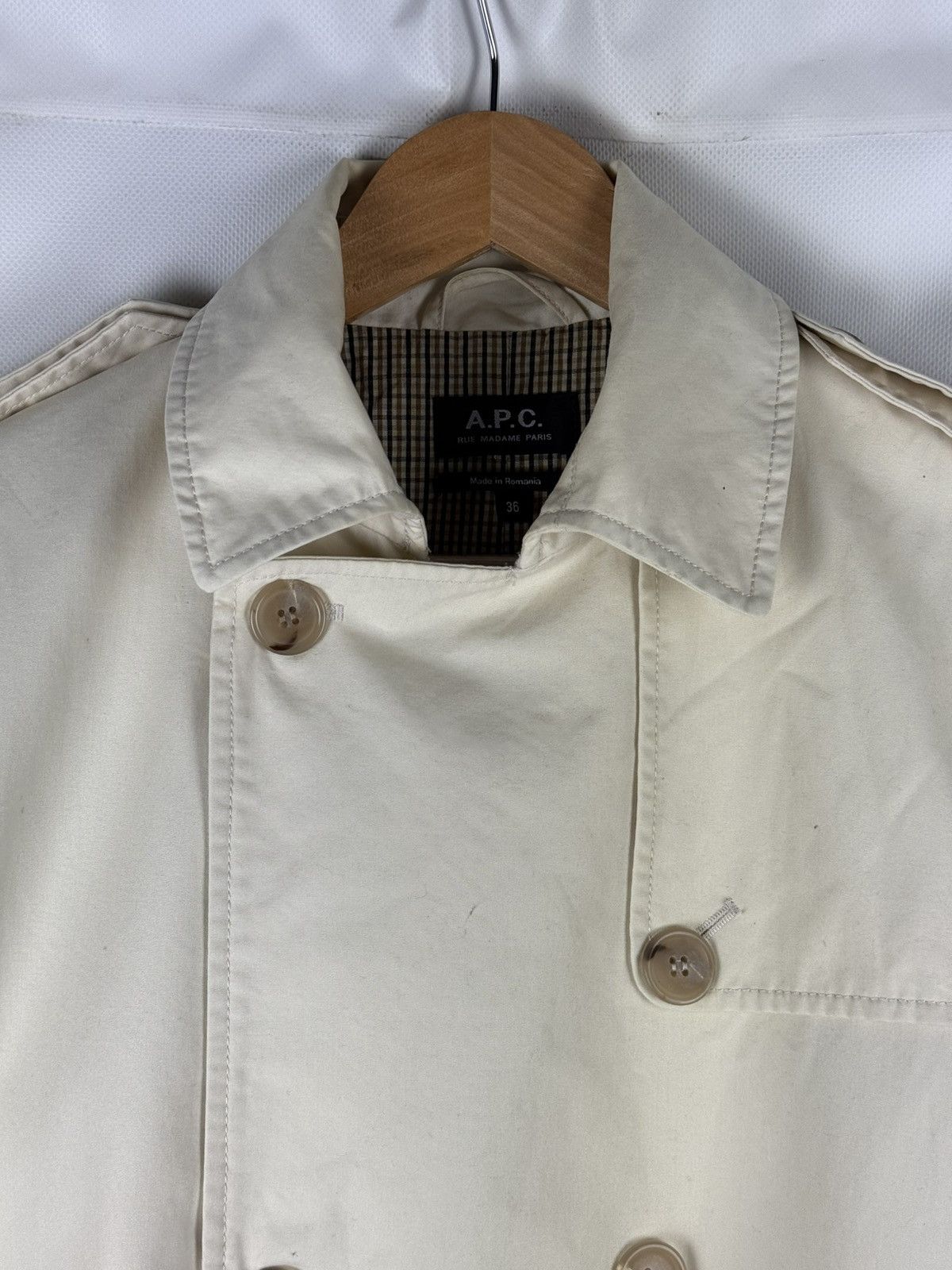 A.P.C. A.P.C. Ladies Double Breasted Trench Coat Jacket Size 34 Size XS / US 0-2 / IT 36-38 - 6 Thumbnail