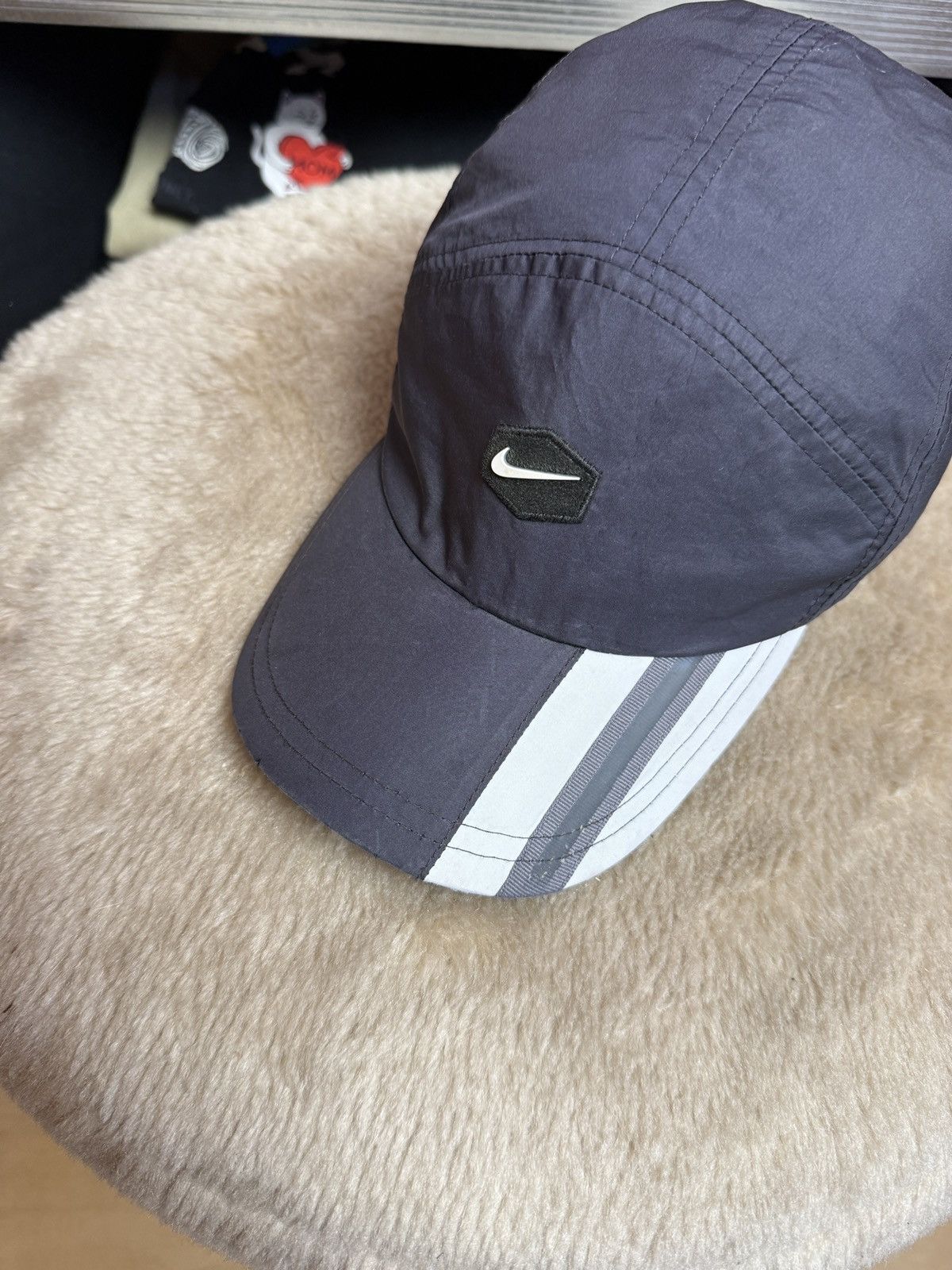 Nike Vintage Nike Nylon Y2K Drill 5 Panel Logo Cap/Hat Size ONE SIZE - 4 Thumbnail
