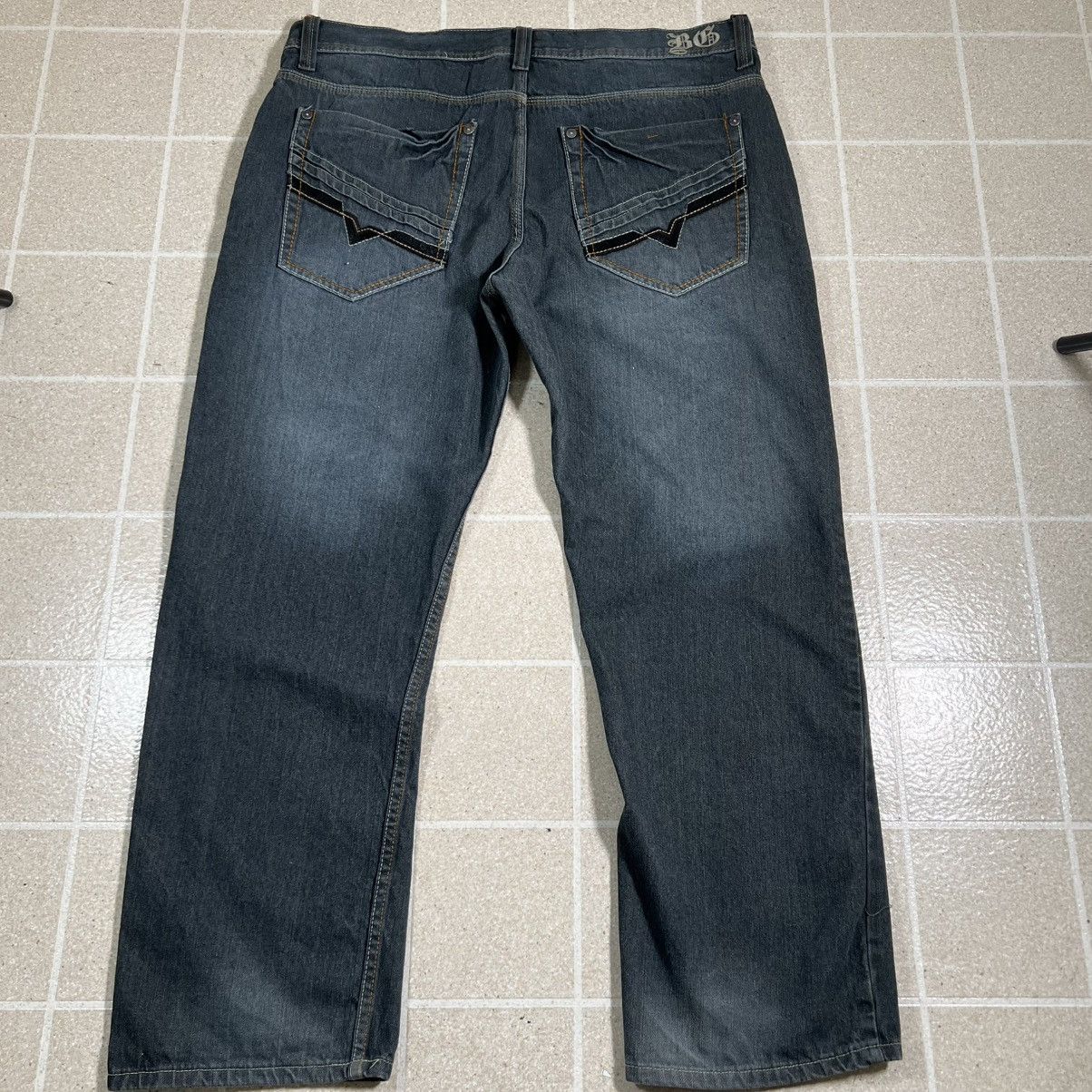 Blue Gear Y2K Blue Gear Baggy Embroidered Embellished Jeans Wide Leg Size US 40 / EU 56 - 1 Thumbnail