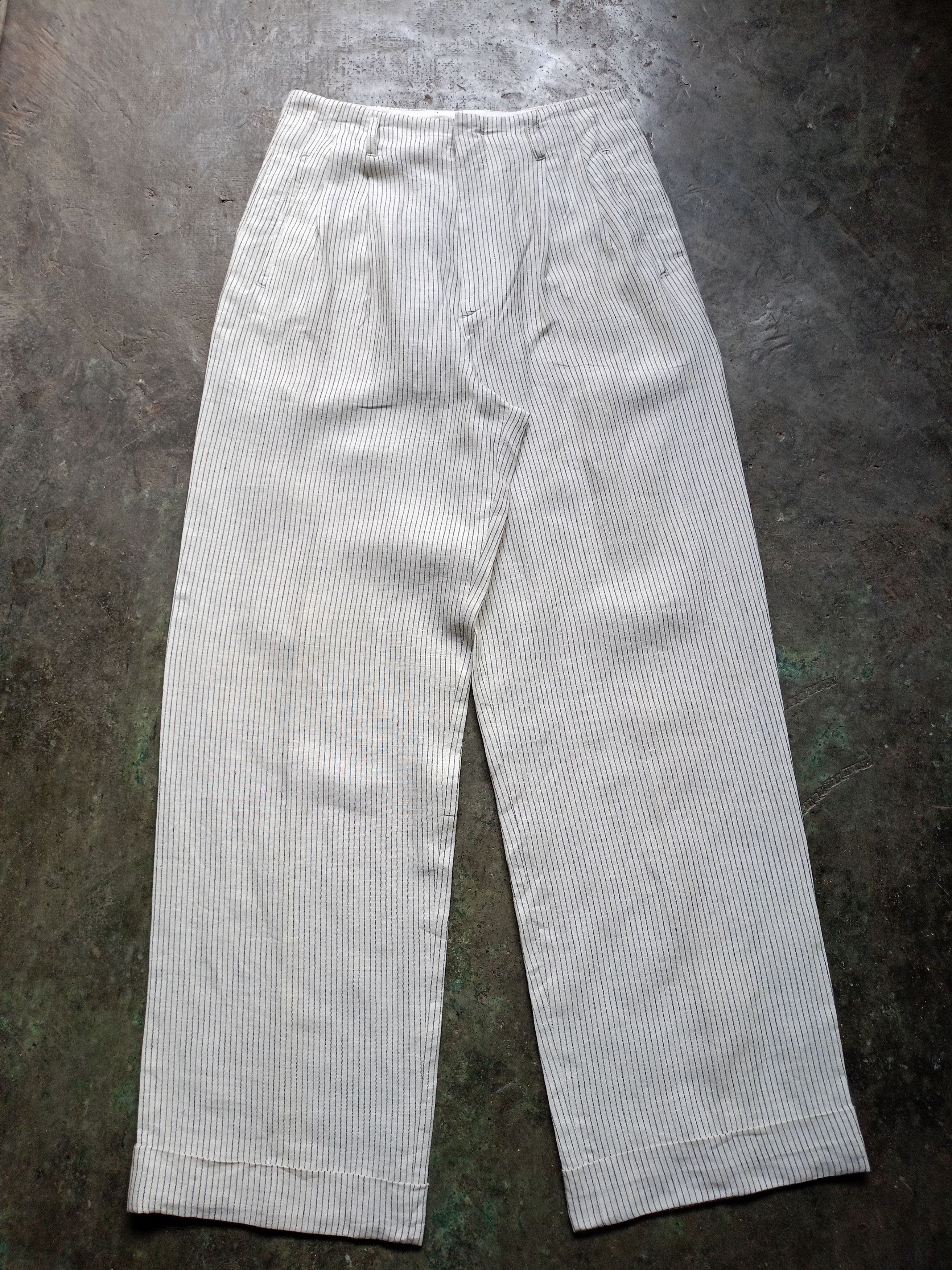 Ralph Lauren Ralph Lauren Linen Striped Pants Size US 27 - 1 Thumbnail