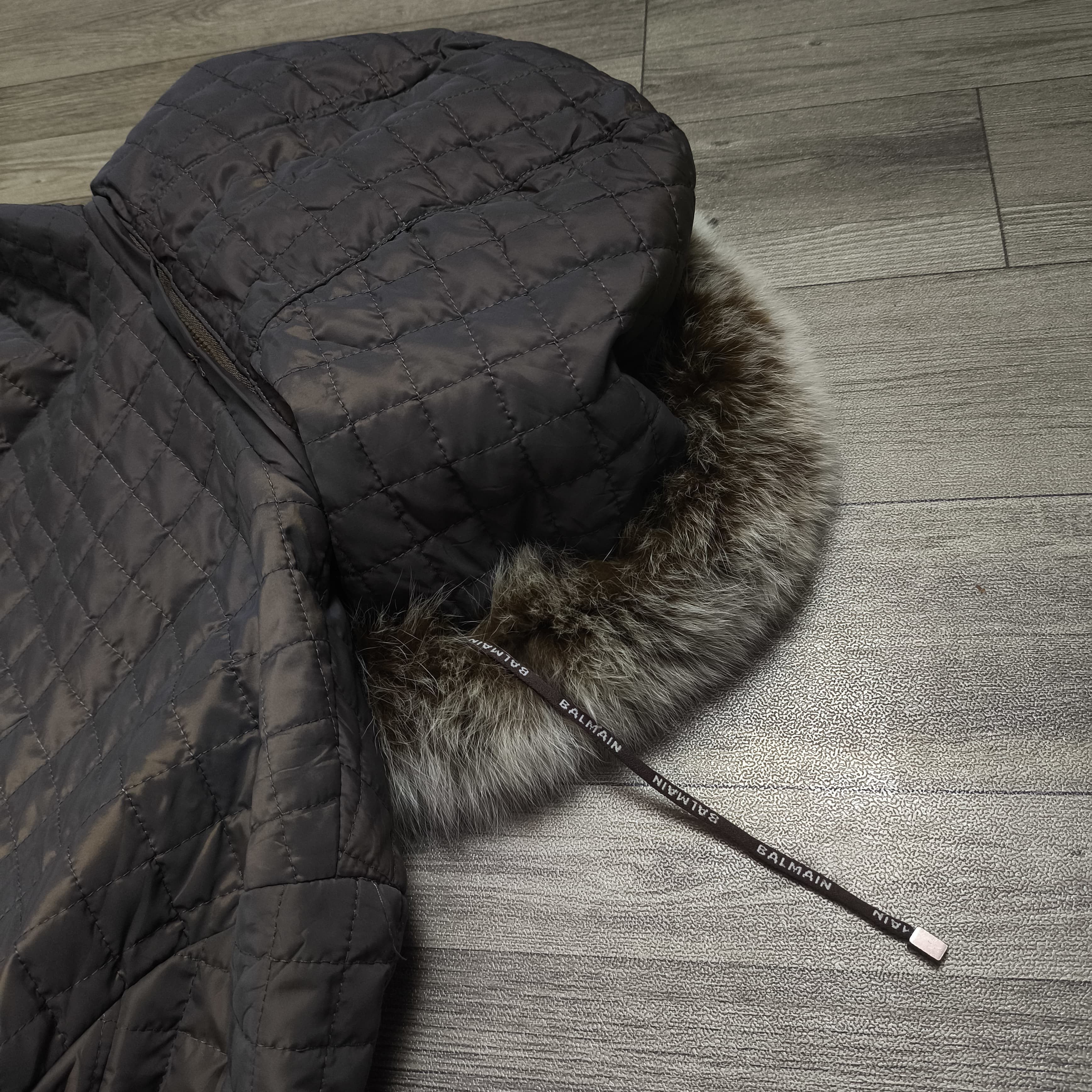 Saint Laurent Paris Balmain Paris Detachable Racoon Fur Jacket Size US L / EU 52-54 / 3 - 12 Thumbnail