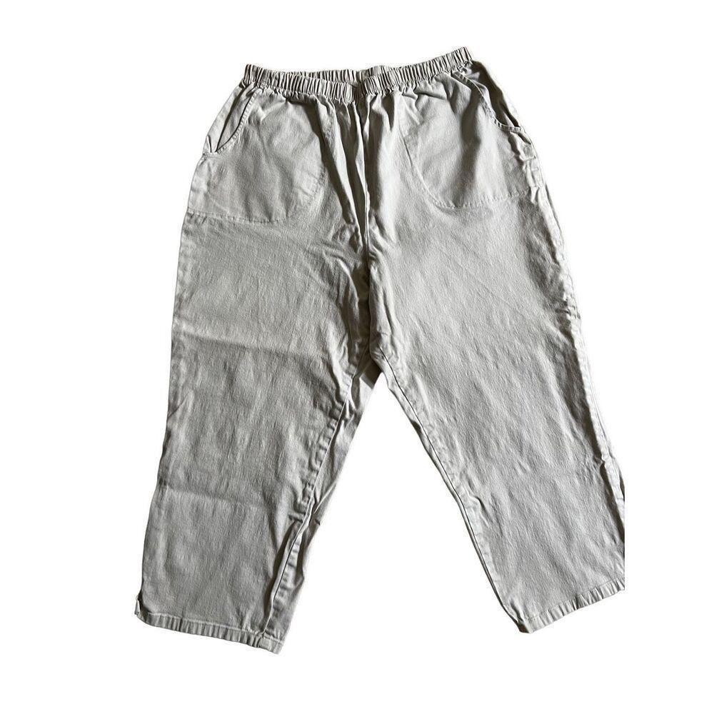Denim & Co. Denim & Company D& Co. khaki Capri pants size 1X Size 38" / US 16 / IT 52 - 3 Thumbnail