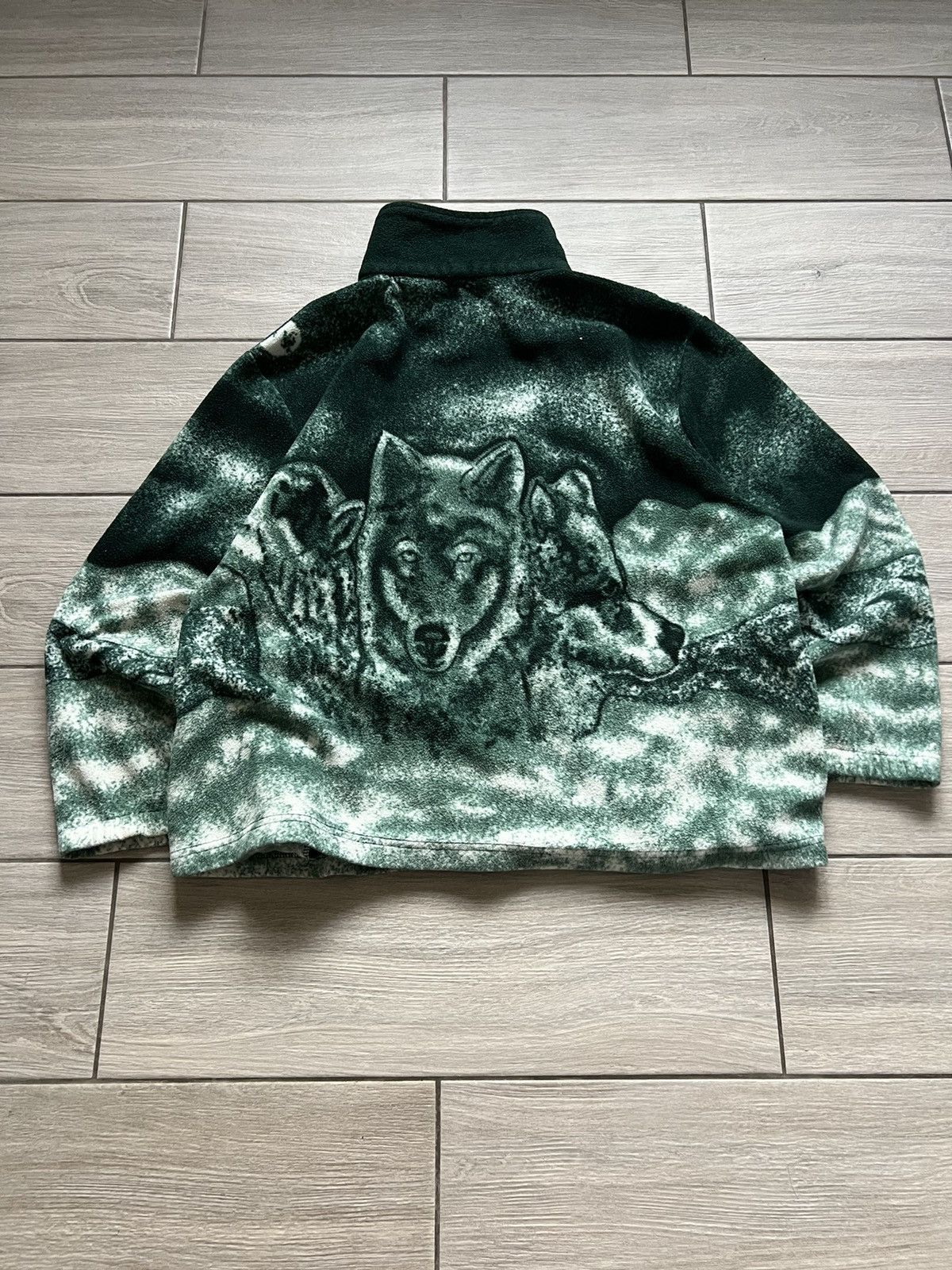 Vintage Y2K Vintage Full Zip Wolf Fleece USA Jacket Big Logo Animals Size US M / EU 48-50 / 2 - 4 Thumbnail