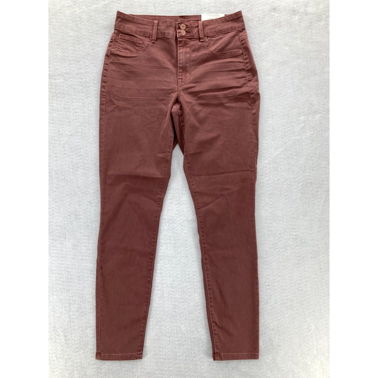 Vintage Maurices M Jeans Jeggings Women's Medium Red Stretch Denim High Rise Preppy NWT Jeans Size 32" / US 10 / IT 46 - 2 Thumbnail