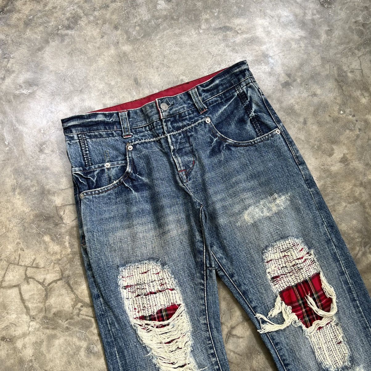 Japanese Brand Junya Watanabe Style Patchwork Sashiko Boro Selvedge Jeans Size US 31 - 3 Thumbnail