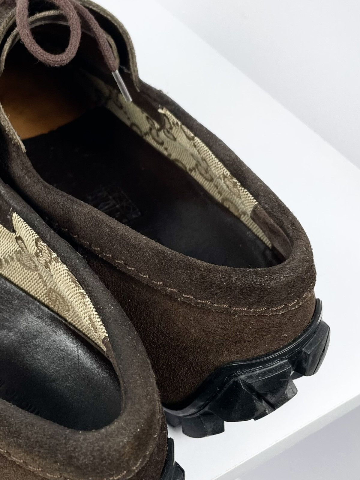 Gucci Vintage Gucci Size 9 Dark Brown Suede Leather Loafers Shoes Size US 8.5 / EU 41-42 - 6 Thumbnail