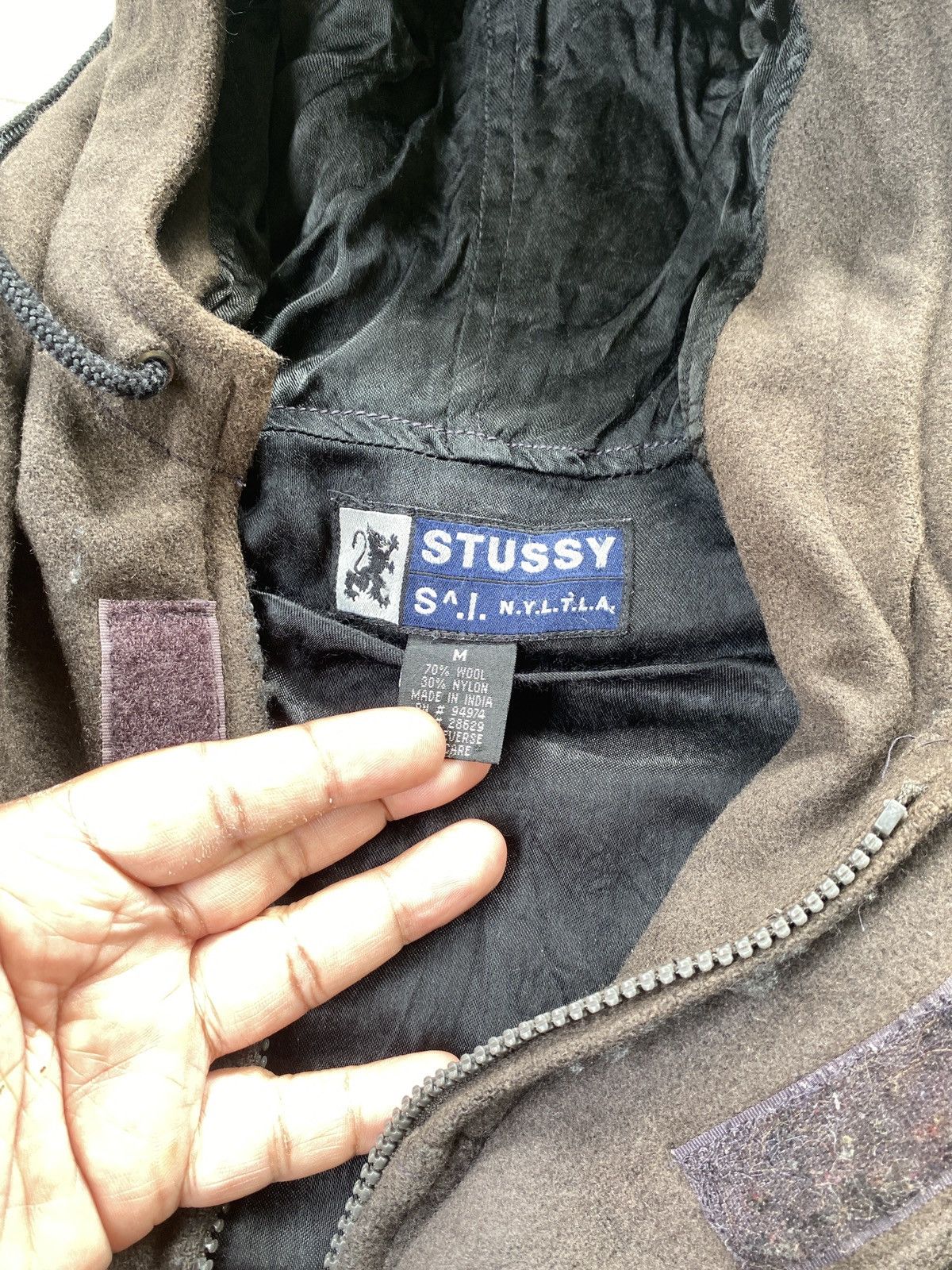 Stussy VINTAGE STUSSY N.Y.L.T.L.A WOOL HOODED JACKET Size US XL / EU 56 / 4 - 18 Thumbnail