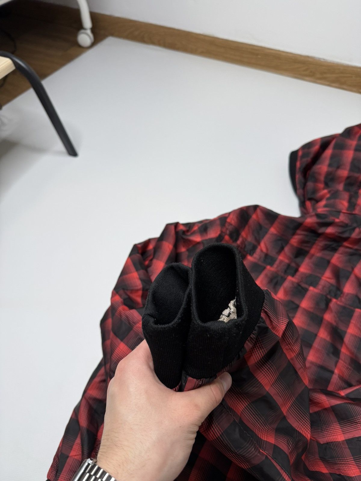 Vintage Vintage red black checked light jacket avant garde if6was9 Size S / US 4 / IT 40 - 6 Thumbnail