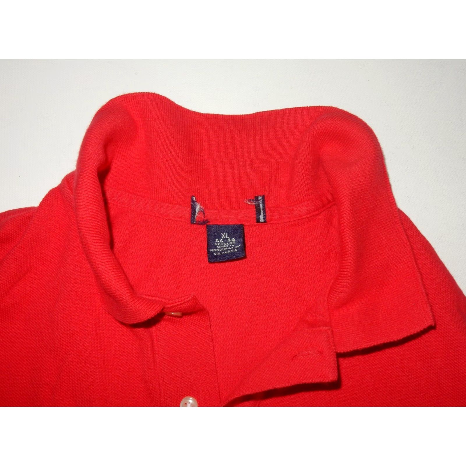 Lands' End VINTAGE Lands' End Men's Polo Shirt XL Short Sleeve Red 2000s Casual Mens Size US XL / EU 56 / 4 - 4 Thumbnail