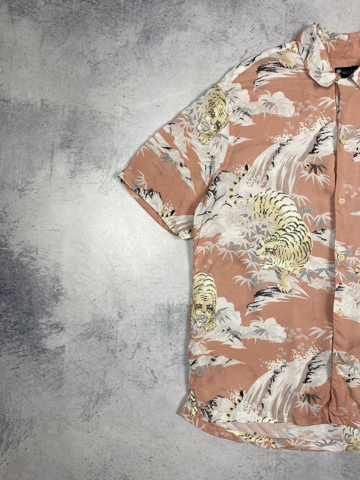Allsaints Allsaints Tiger Floral Japanese Inspired Hawaiian Shirt Size US M / EU 48-50 / 2 - 3 Thumbnail