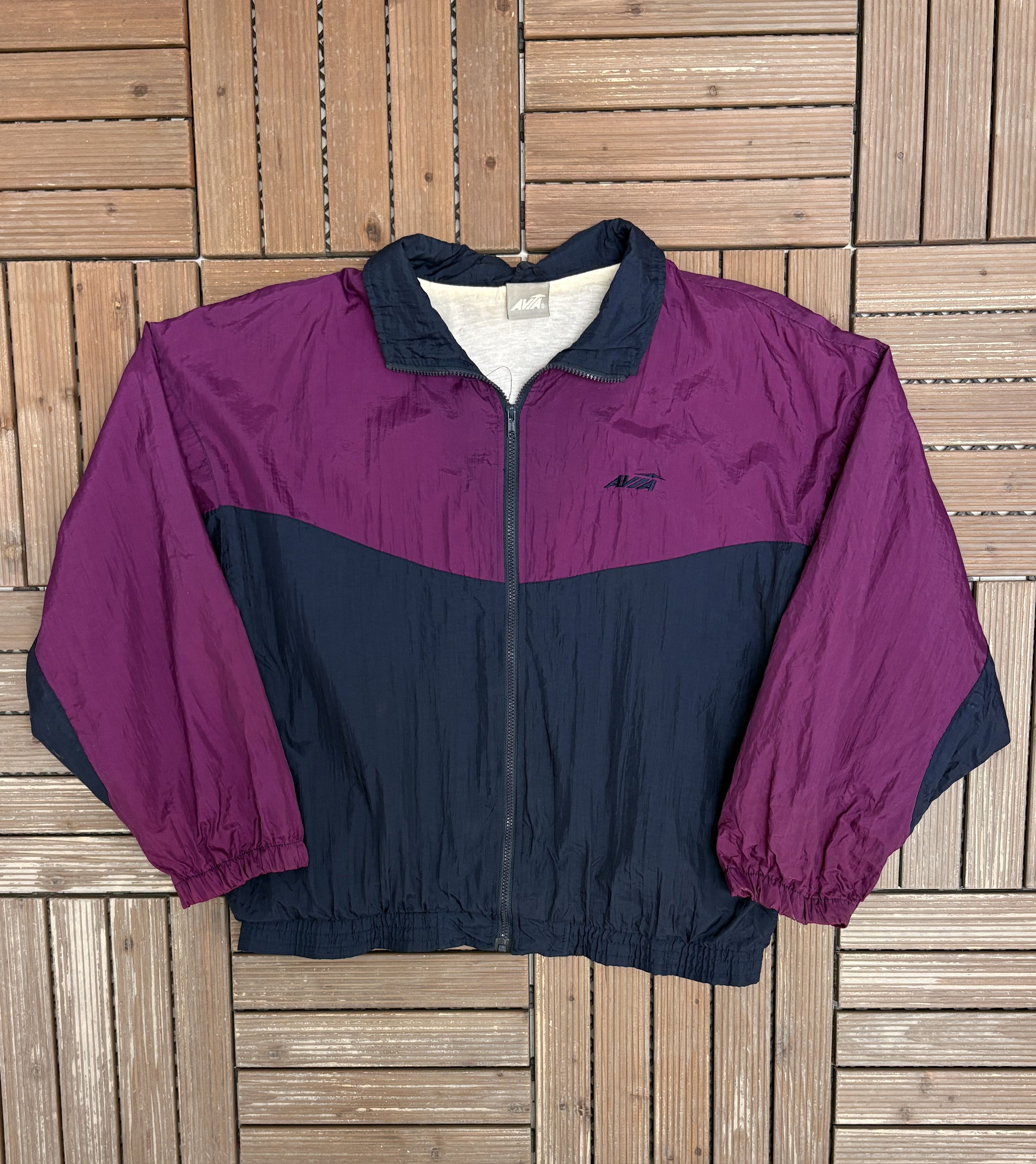 Avia Avia Activewear Vintage Purple Windbreaker Jacket Size US XL / EU 56 / 4 - 1 Thumbnail