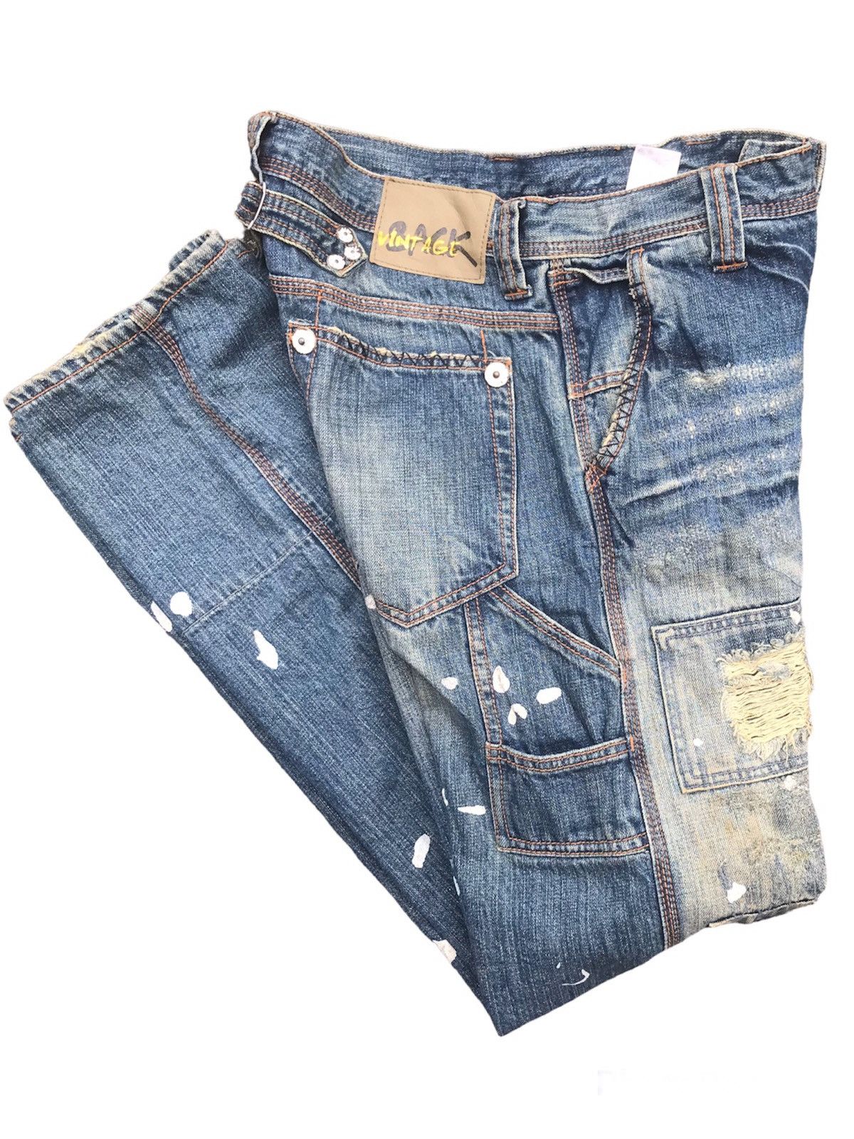 If Six Was Nine Back Vintage Distressed Denim Size US 32 / EU 48 - 11 Thumbnail