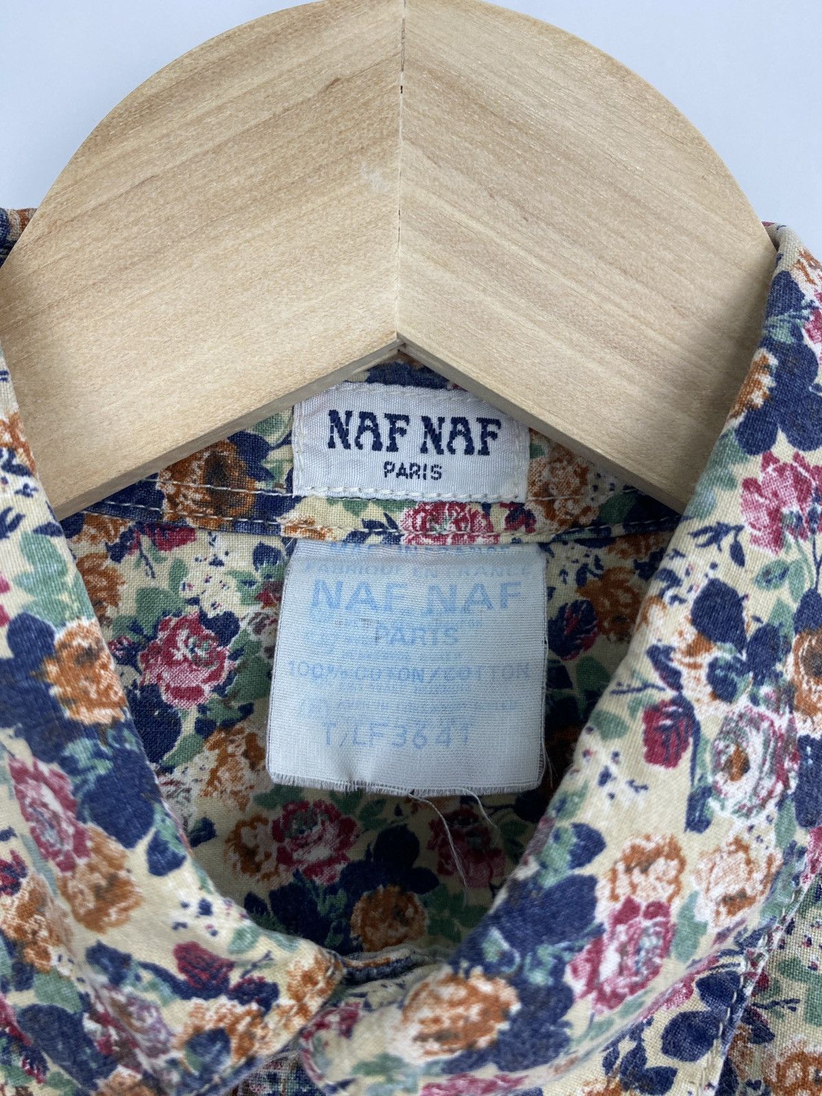 Designer 🇫🇷 Vintage 80s NAF NAF Paris Floral Shirt Made In France Rare Size M / US 6-8 / IT 42-44 - 5 Thumbnail