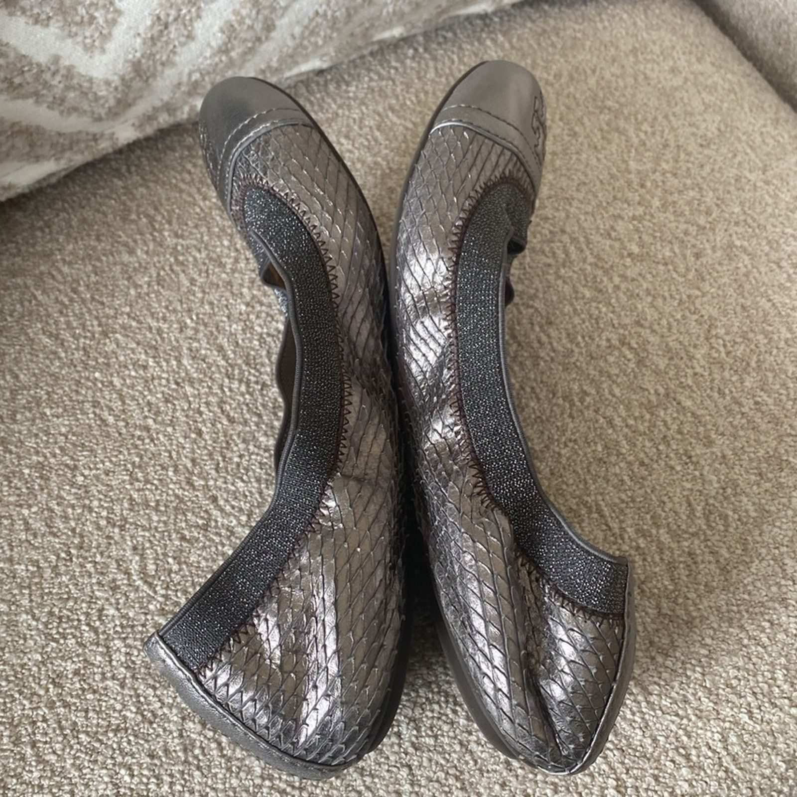 Tory Burch Tory Burch Gabby Ballet Python Pewter Gray Size 7 Size US 7 / IT 37 - 5 Thumbnail