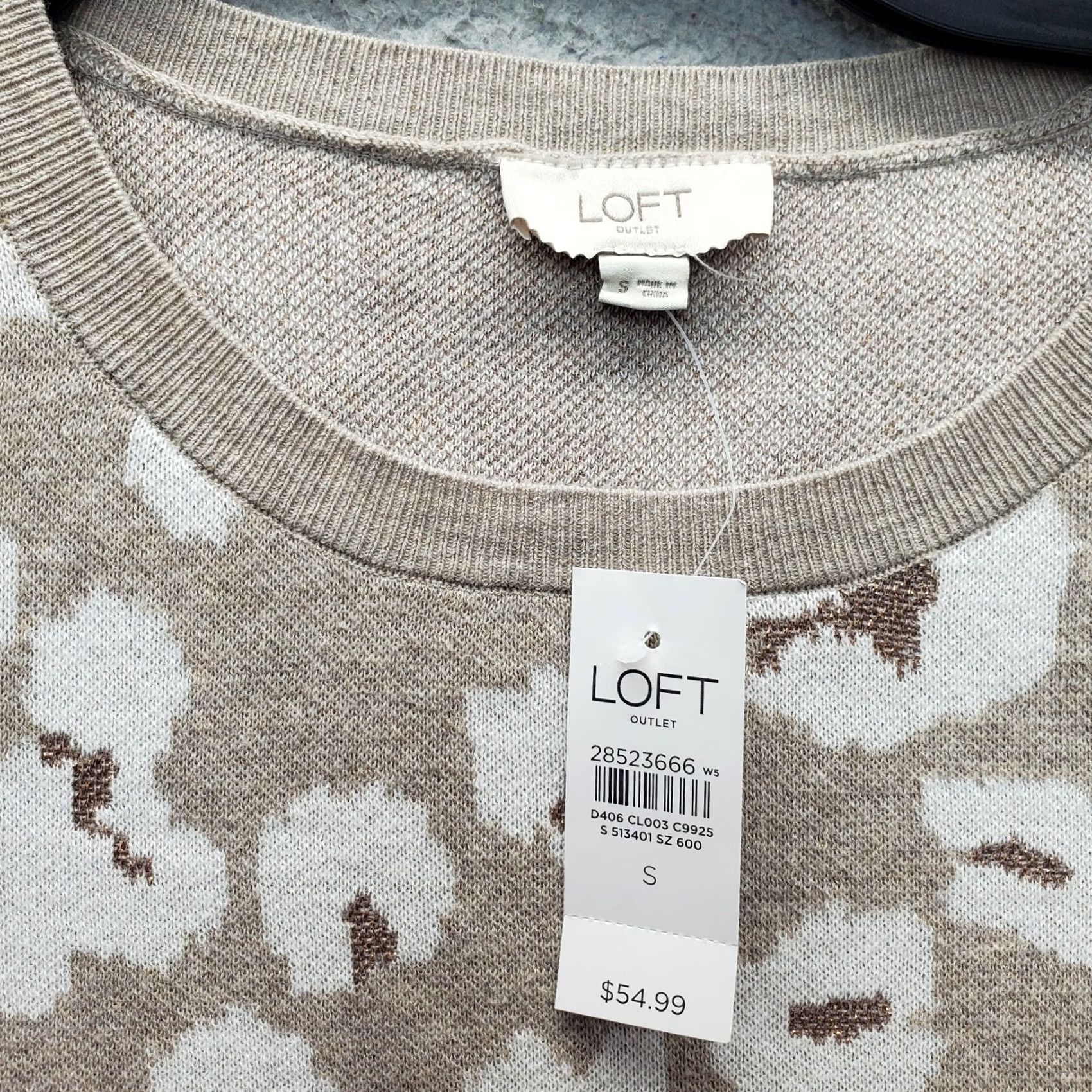 Loft LOFT Womens Size S Multi Leopard Print Knit Pullover sweater Long Sleeve Crew Neck Casual Fall Winter Size S / US 4 / IT 40 - 5 Thumbnail