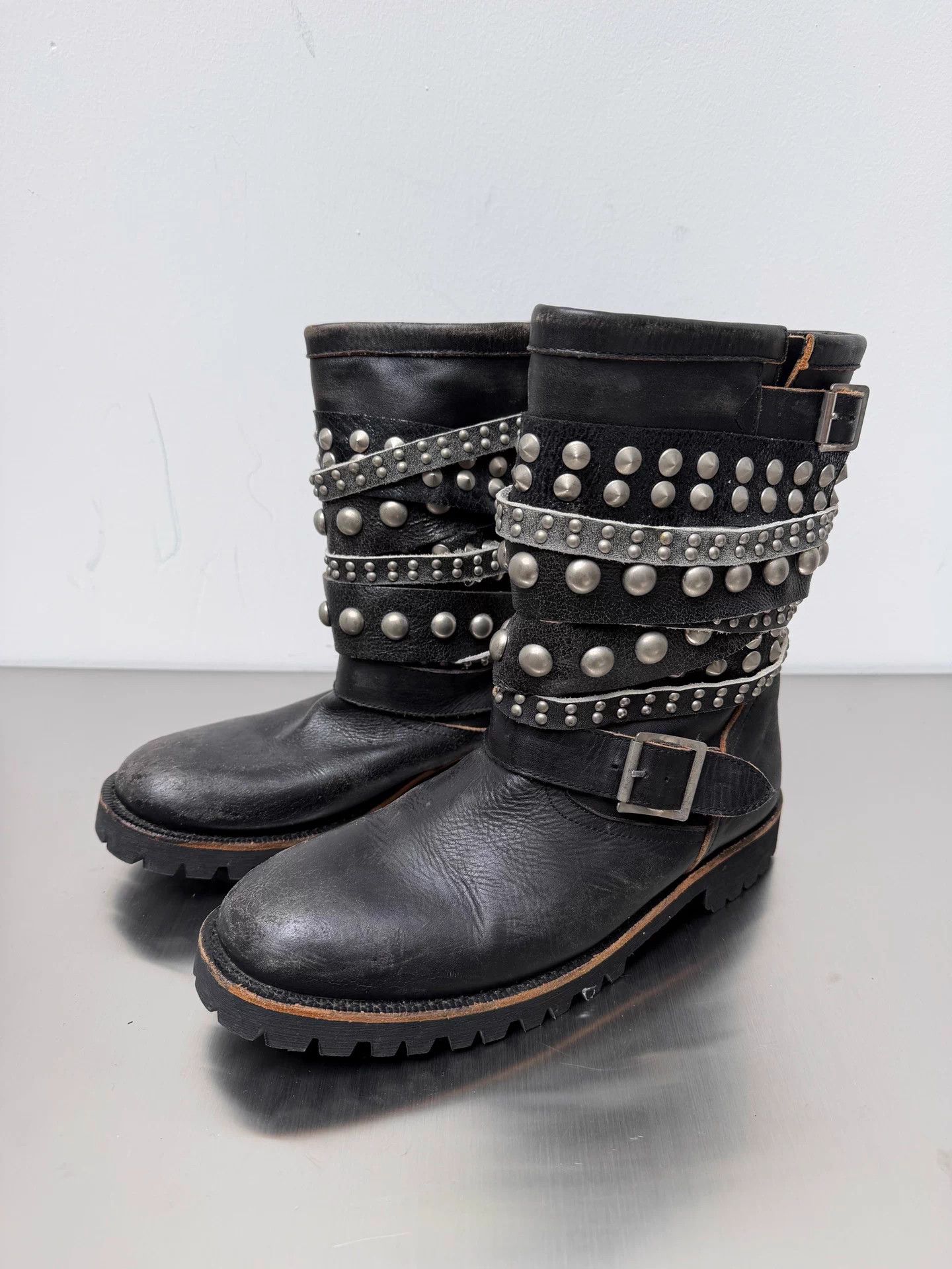 Comme des Garcons Comme Des Garçons Tao Studded Lace-up Engineer Boots S (38) Size US 8 / IT 38 - 1 Thumbnail