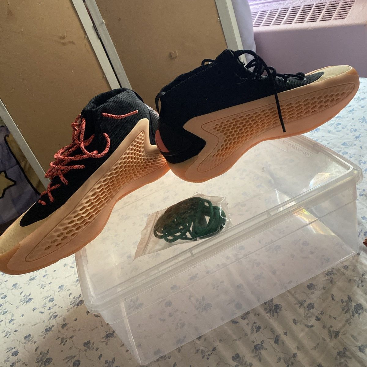 Adidas anthony edward’s original for love basketball sneakers Size US 12 / EU 45 - 2 Thumbnail