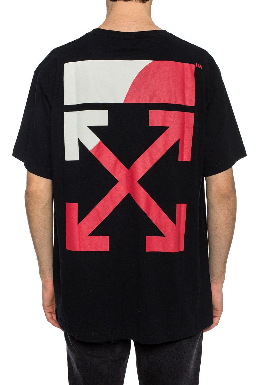 Off-White Black and Red Split Arrows Oversized T-Shirt Size US M / EU 48-50 / 2 - 2 Thumbnail