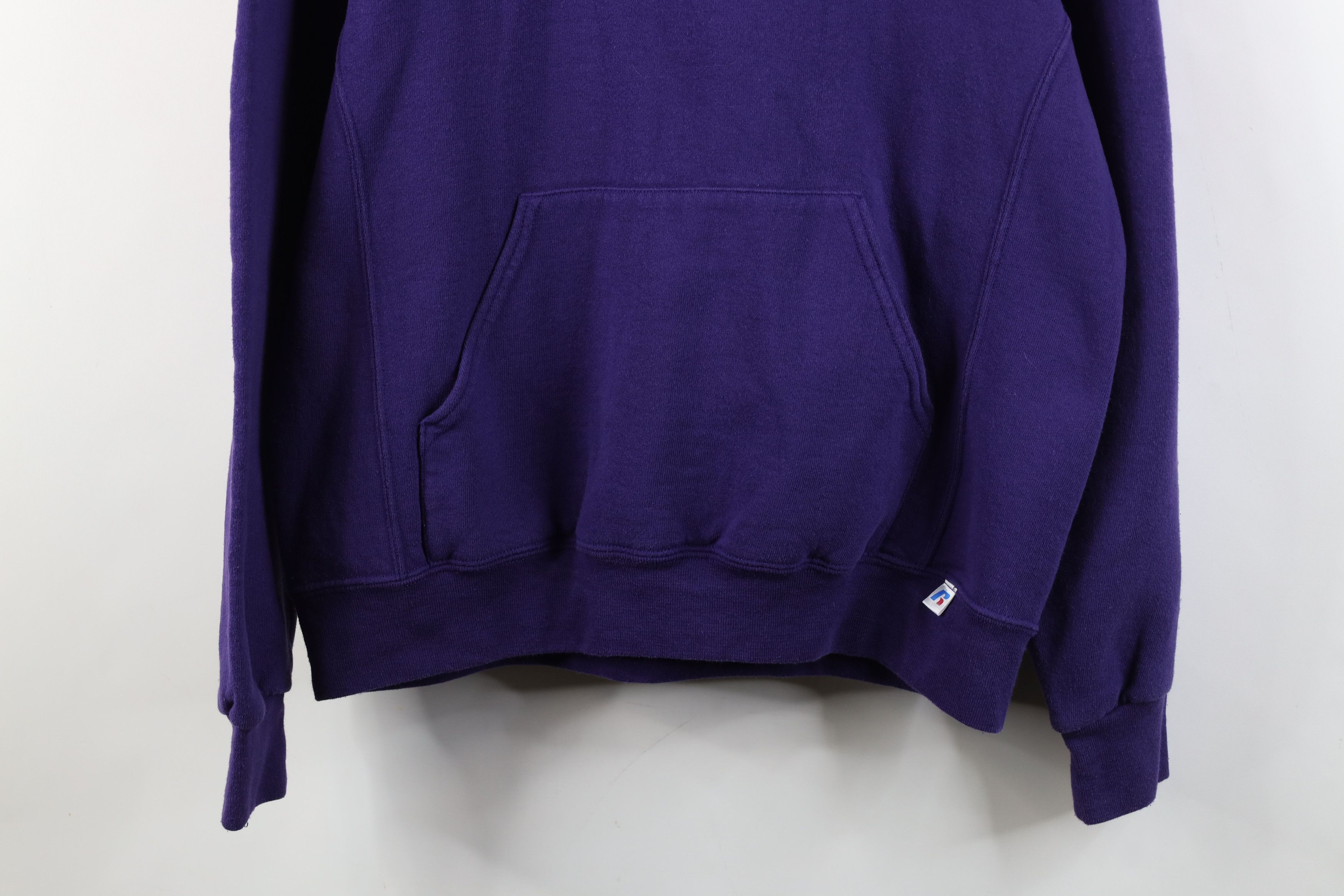 Russell Athletic Vintage 90s Y2K Russell Athletic Hoodie Sweatshirt Purple Size US L / EU 52-54 / 3 - 3 Thumbnail
