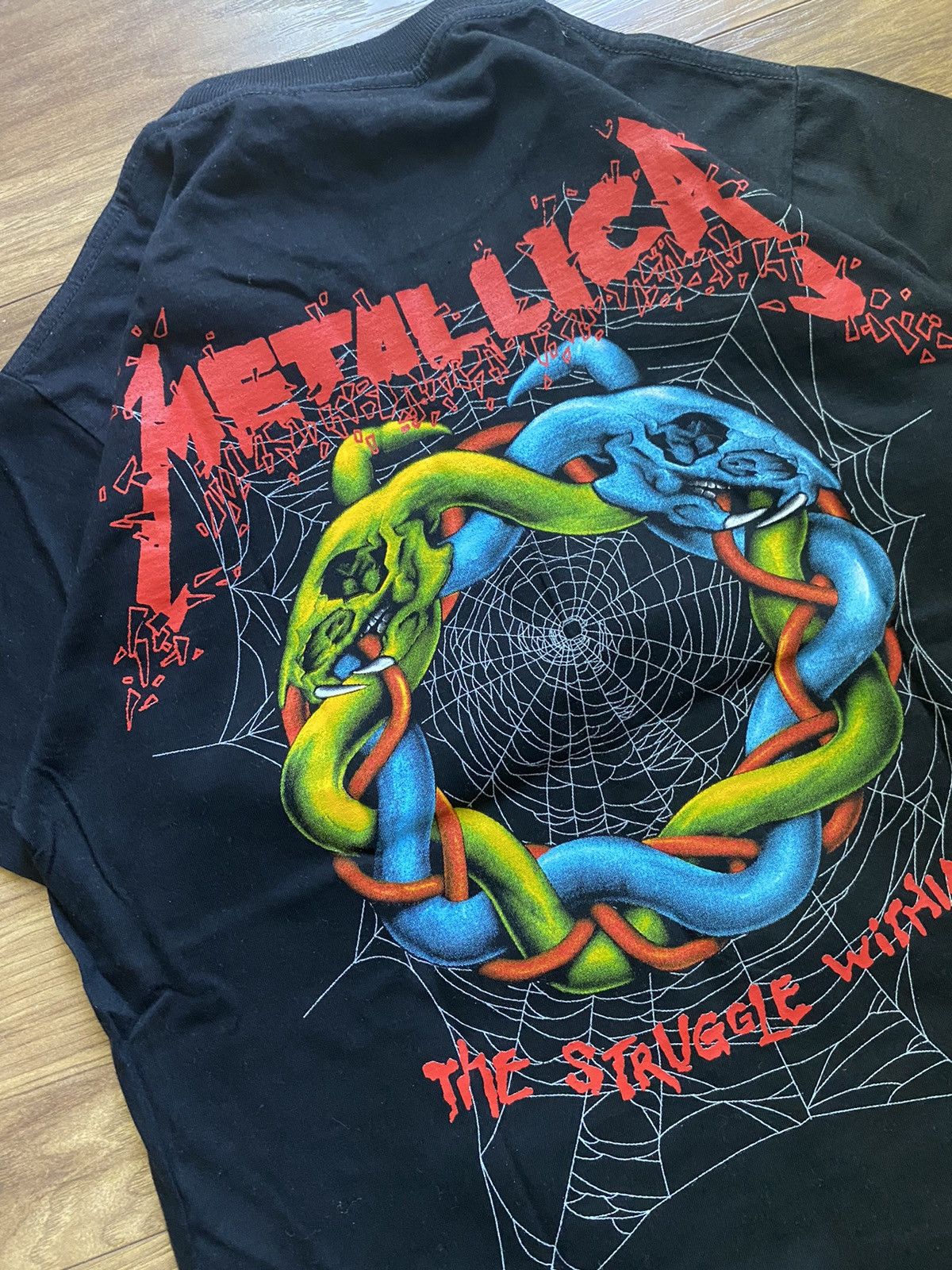Band Tees × Metallica × Vintage Metallica T Shirt Dont Tread On Me Black Album Single Stitch Size US M / EU 48-50 / 2 - 6 Thumbnail