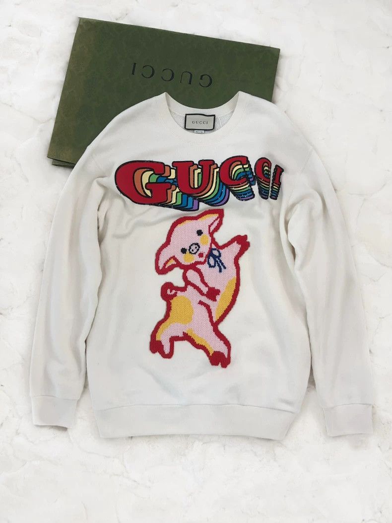 Gucci Gucci Dancing Piggy Sweatshirt Size US M / EU 48-50 / 2 - 1 Thumbnail