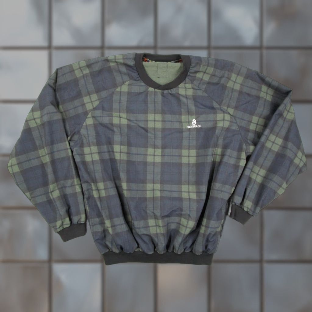 Vintage Sunice Silverado Pullover Jacket XL Green Plaid Nylon Golf Windbreaker Mens Size US XL / EU 56 / 4 - 1 Thumbnail