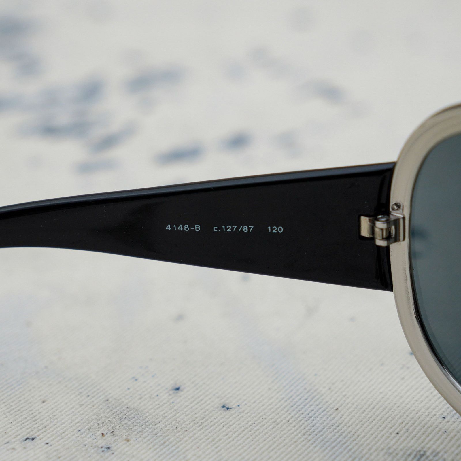 Chanel Vintage chanel 4148 black crystal cc logo shield sunglasses Size ONE SIZE - 8 Thumbnail