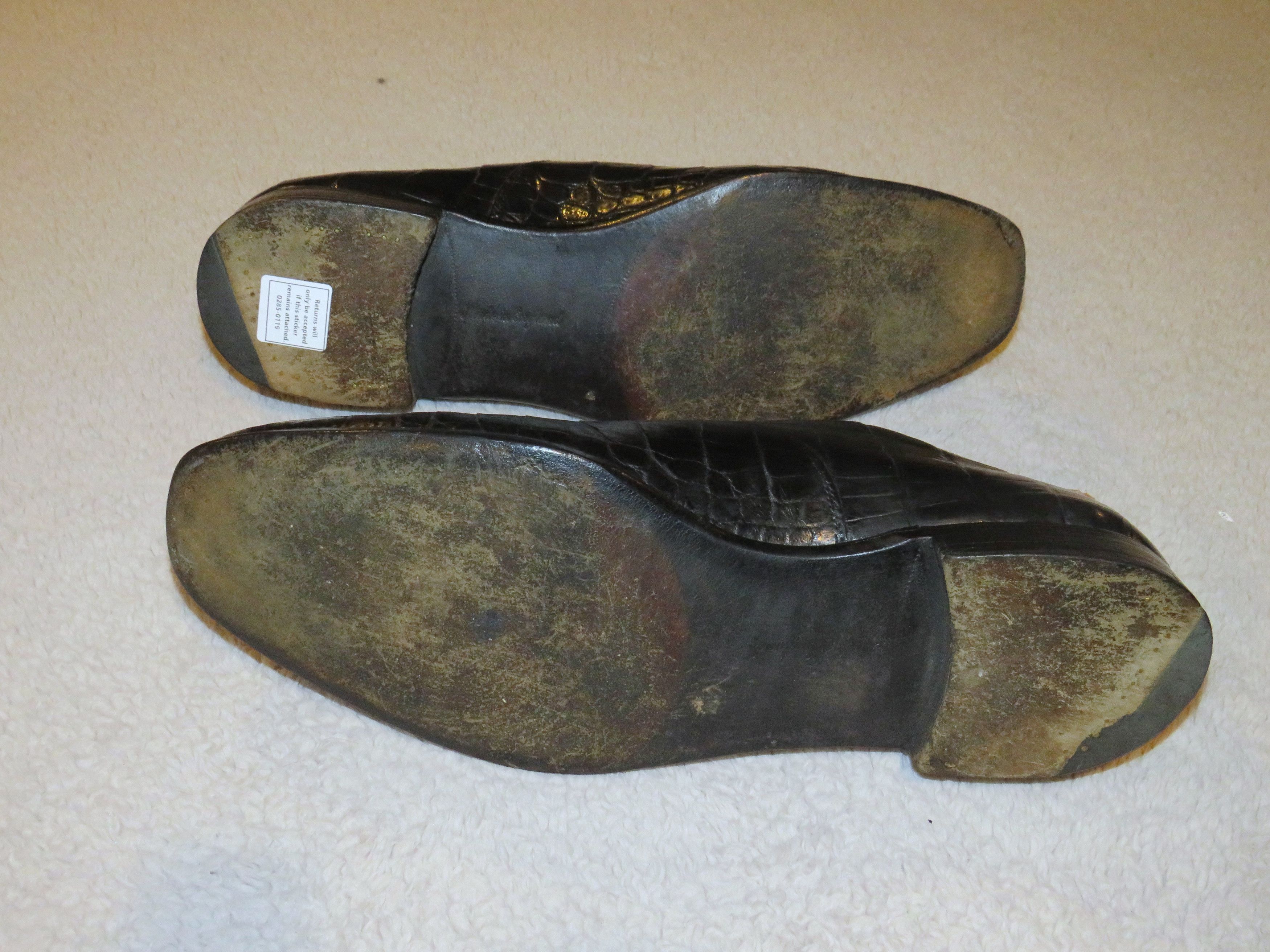Edward Green × Ralph Lauren Purple Label Black Crocodile Leather Derby 9.5/10 Size US 10 / EU 43 - 11 Thumbnail