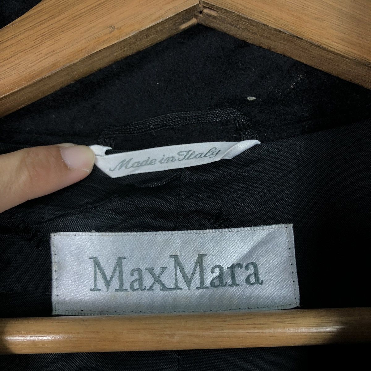 Vintage Vintage Long Jacket Wool Max Mara Made in Italy Herringbone Size US M / EU 48-50 / 2 - 18 Thumbnail