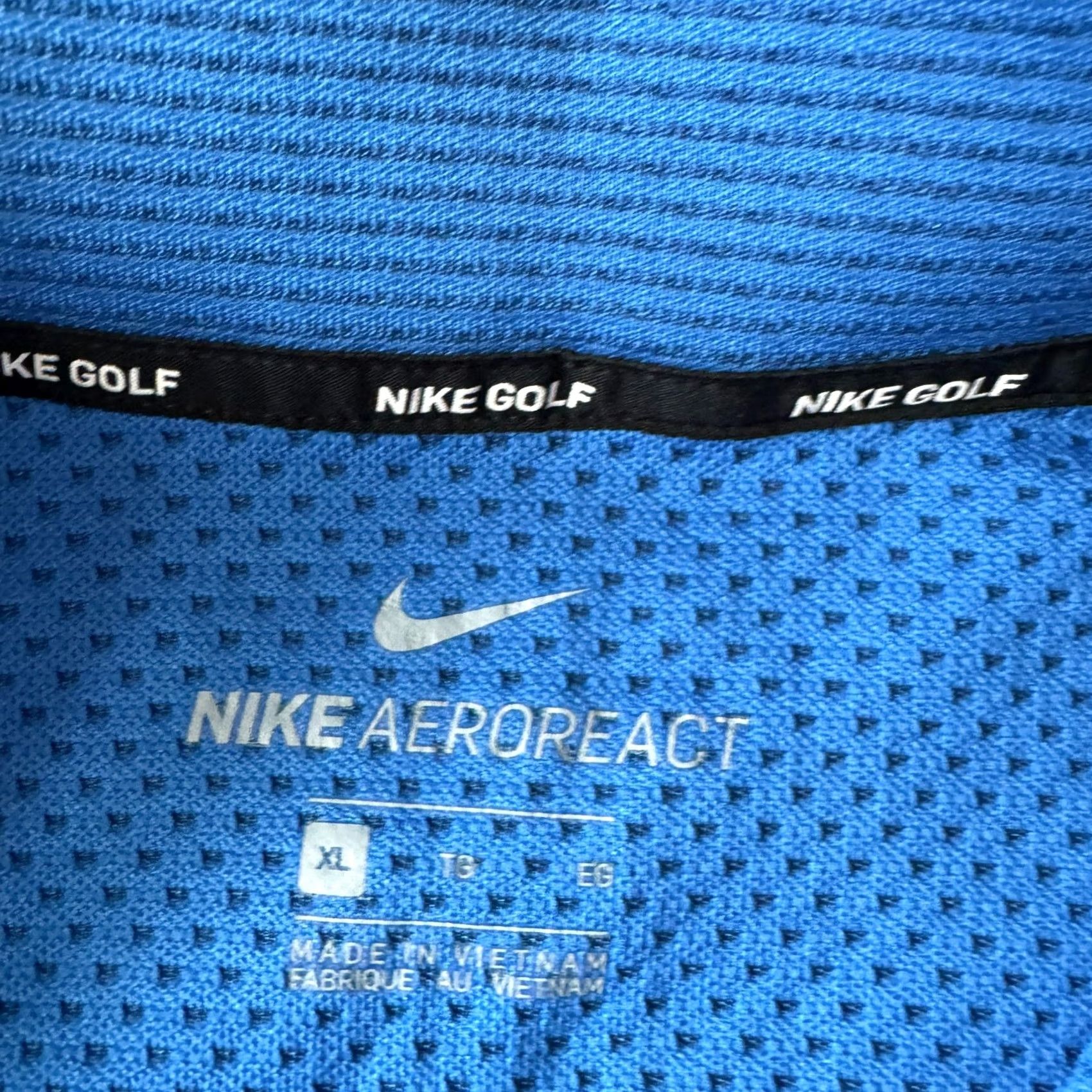 Nike Nike Aeroreact Sweater Mens XL Blue Golf Pullover 1/2 Zip Nylon Sweatshirt Weight Knit Mock Neck Regular Size US XL / EU 56 / 4 - 3 Thumbnail