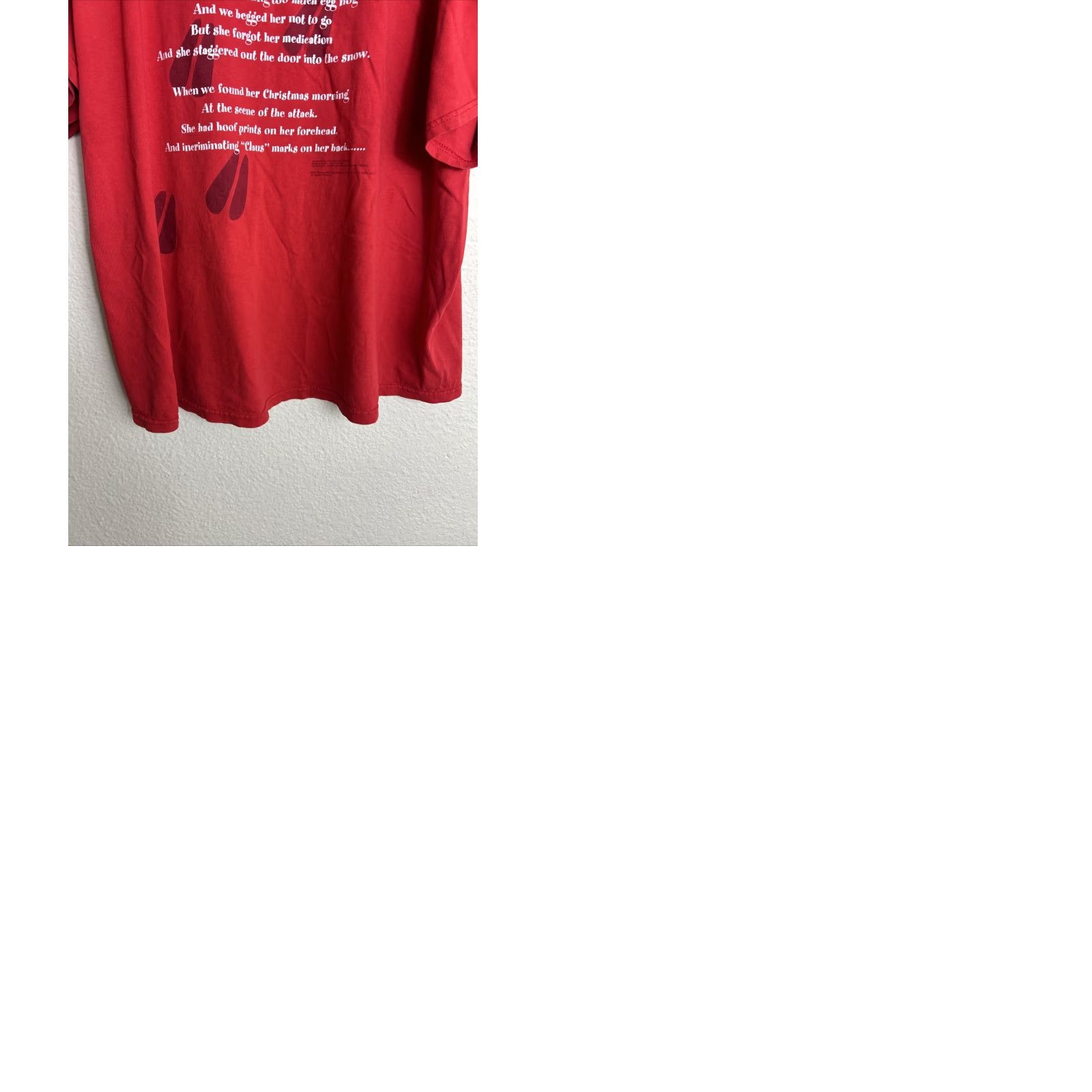 Gildan VINTAGE 2005 Grandma Got Run Over By A Reindeer Promo T Shirt Men’s 2XL Red Christmas Gildan Shirt Regular Short Sleeve Crew Neck" Size US XXL / EU 58 / 5 - 10 Thumbnail
