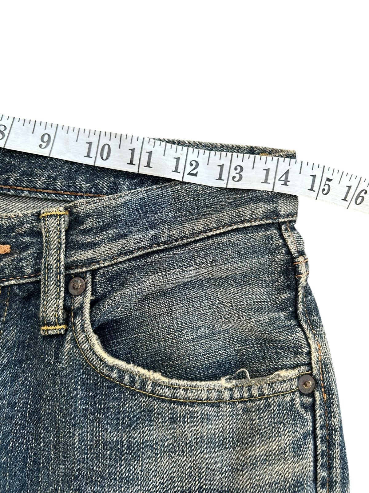 Kapital Vintage Edwin 505Z Selvedge Rusty Repair Alter Denim Jeans Size US 29 - 20 Thumbnail